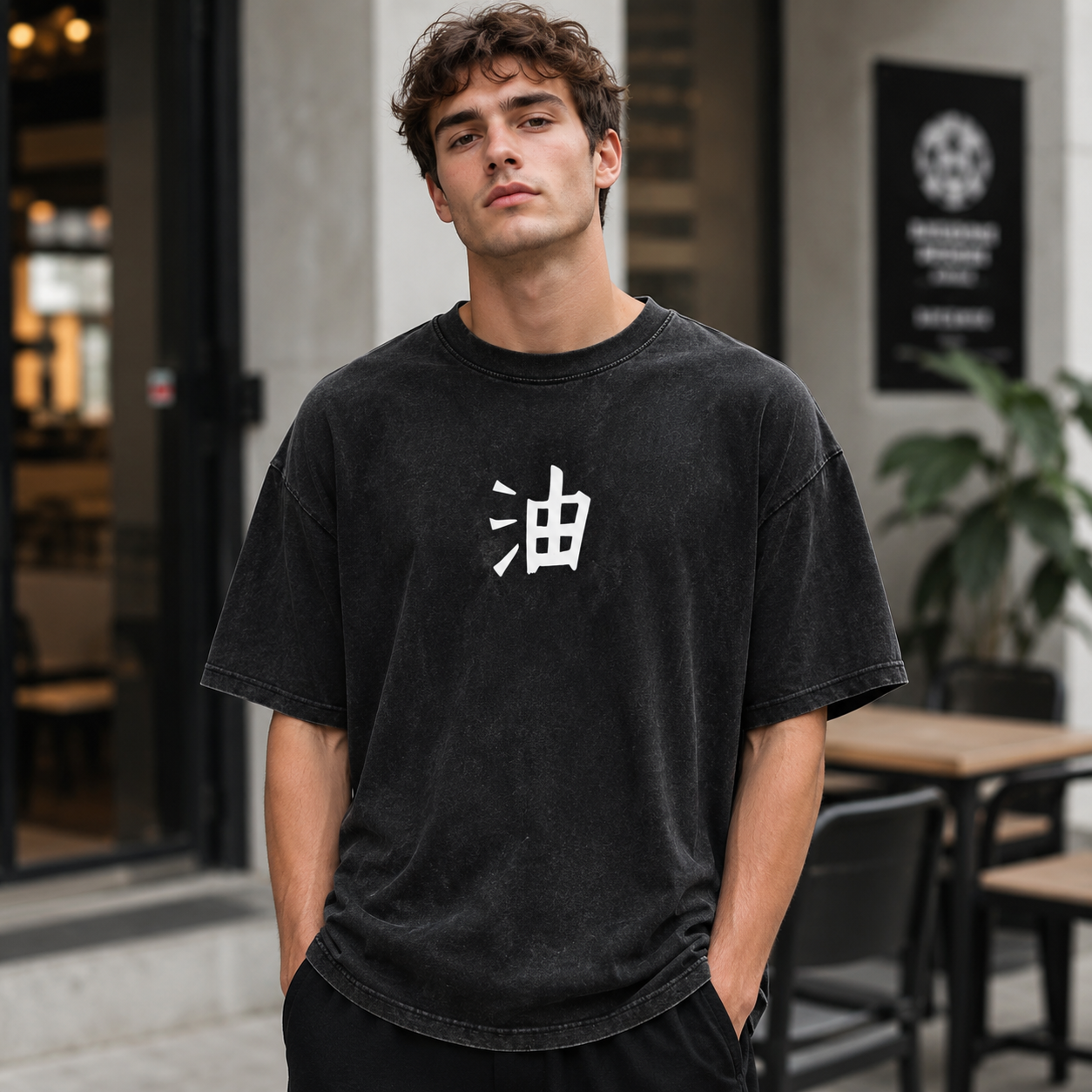 Armored Samurai Warrior Dual-Sided Graphic Oversized Streetwear T-Shirt