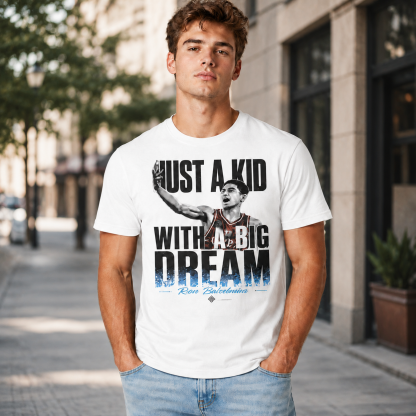Just a Kid Big Dream Basketball Graphic Athletic T-Shirt