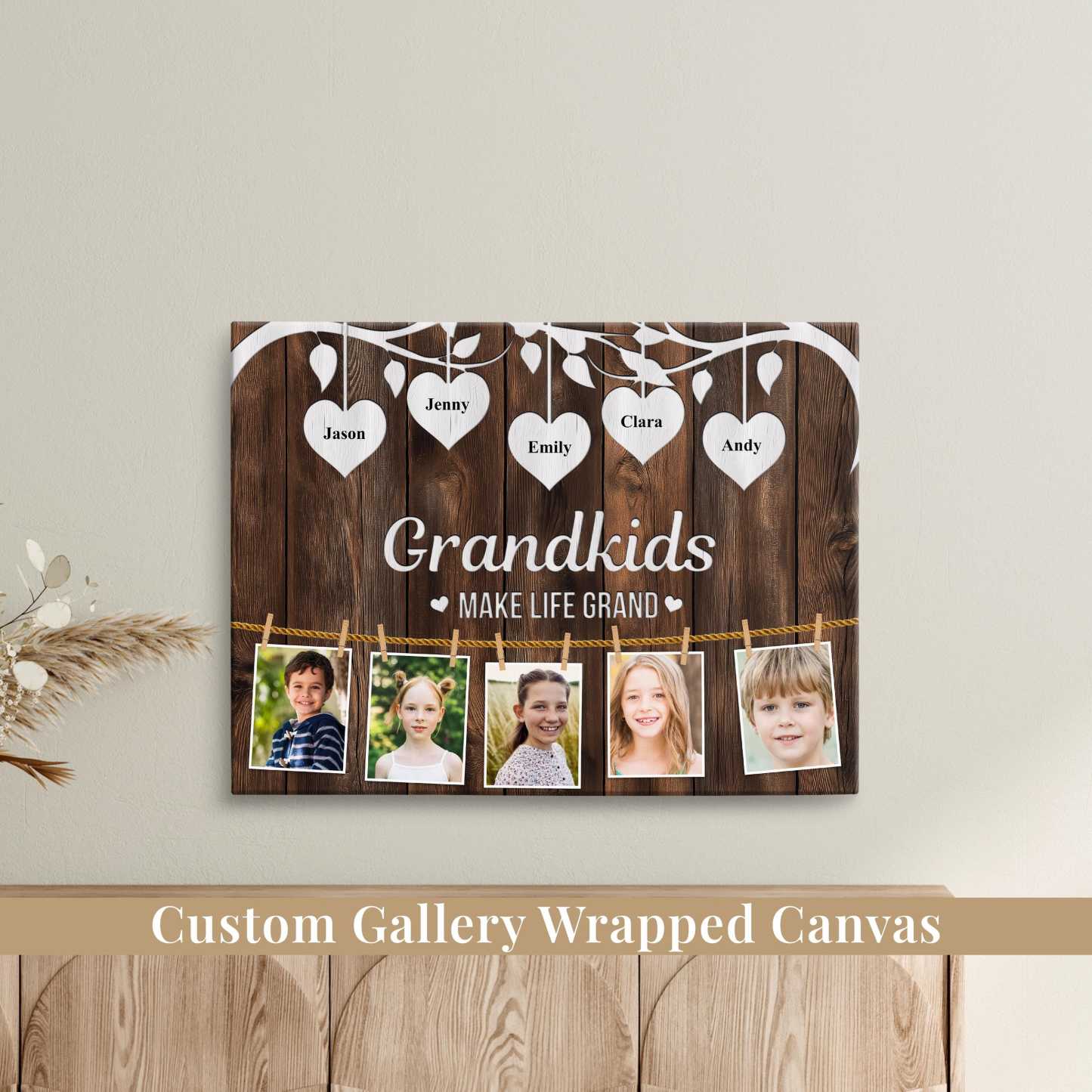 Personalized Photo Collage Gift for Grandparents Custom Family Picture Frame for Grandma and Grandpa
