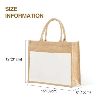 Personalised Jute Tote Bag with Teacher Name Custom Design Thank You Gift for Teachers Classroom Essentials Bag
