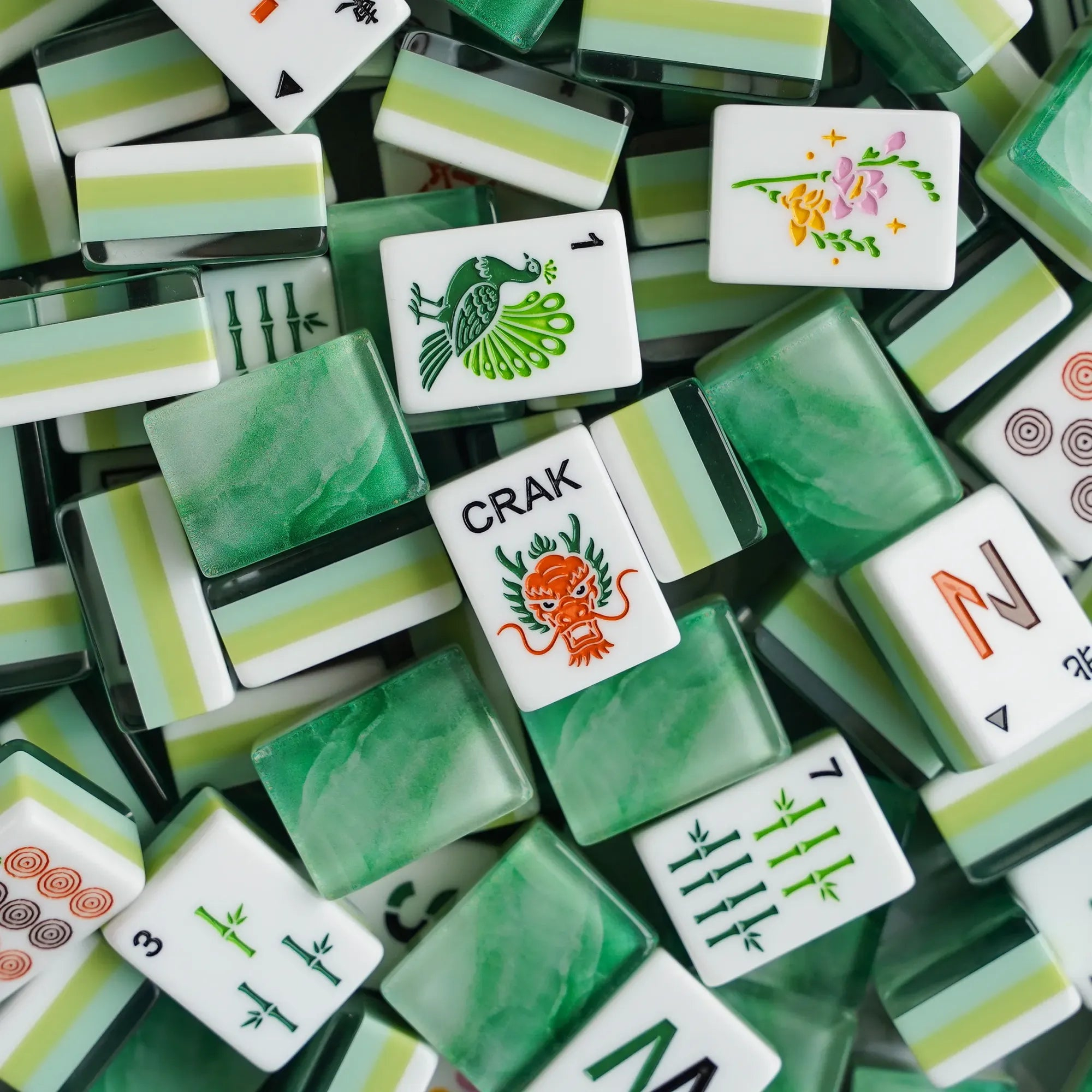 Jade Mist Mahjong Tiles by Mahjong At Four