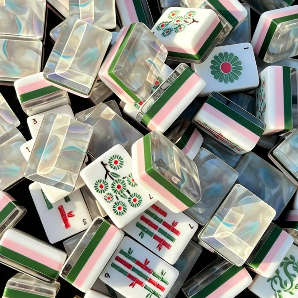 Pearl White Mahjong Tiles by Mahjong At Four