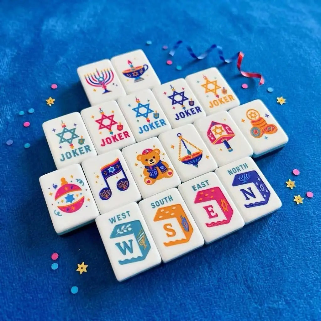 Hanukkah Glow Mahjong Tiles by Mahjong At Four