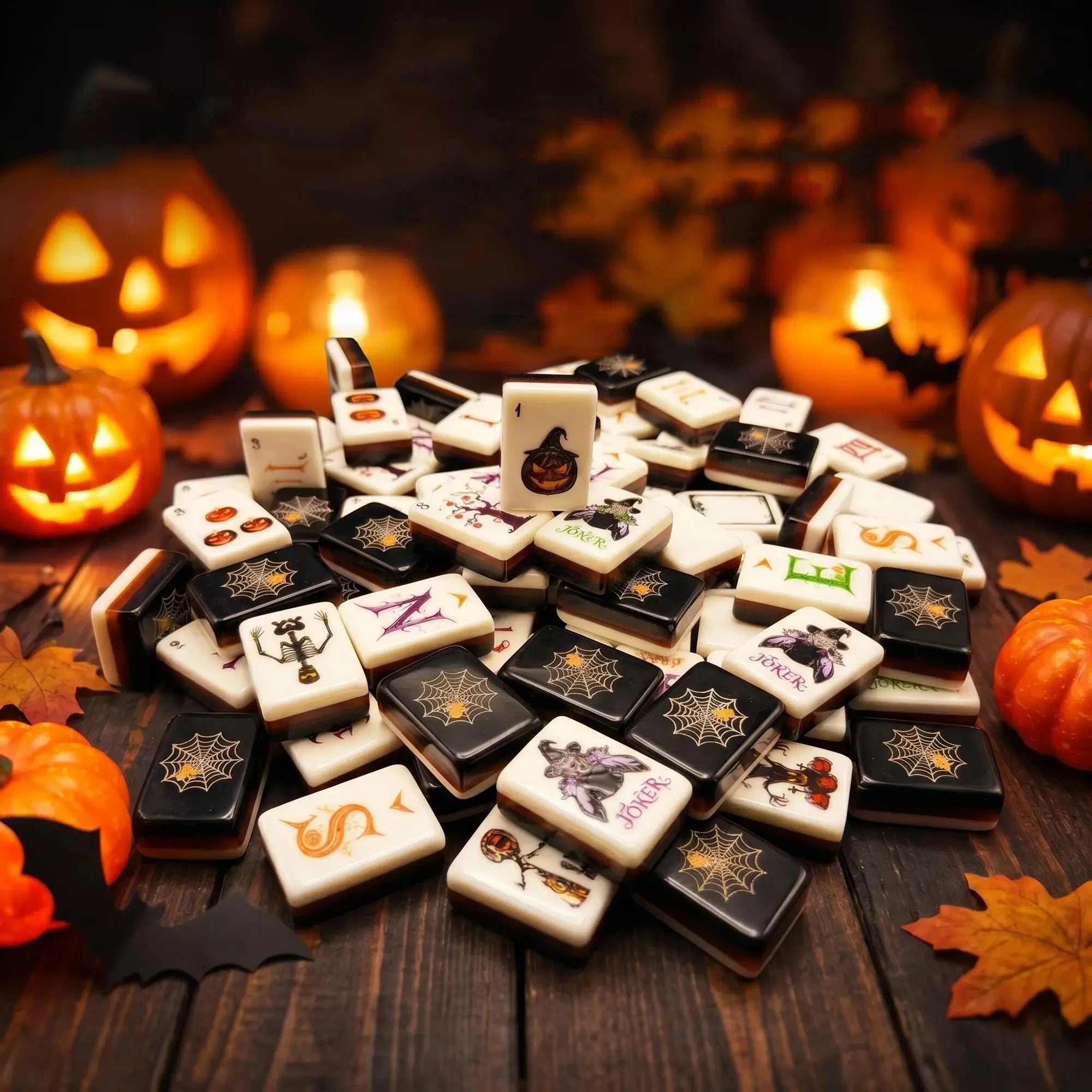 Halloween Night Mahjong Tiles by Mahjong At Four