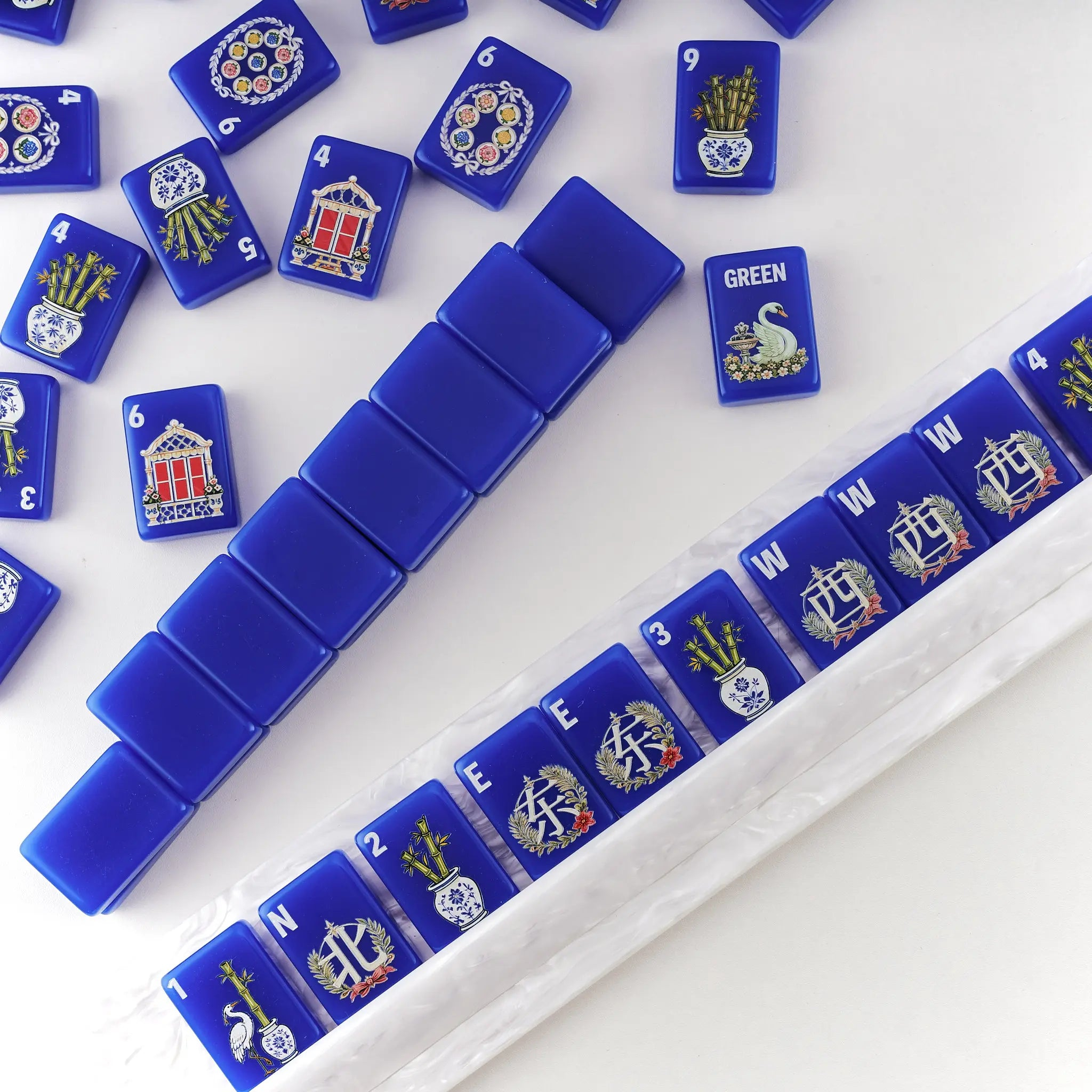 Cobalt Garden Mahjong Tiles product view 5