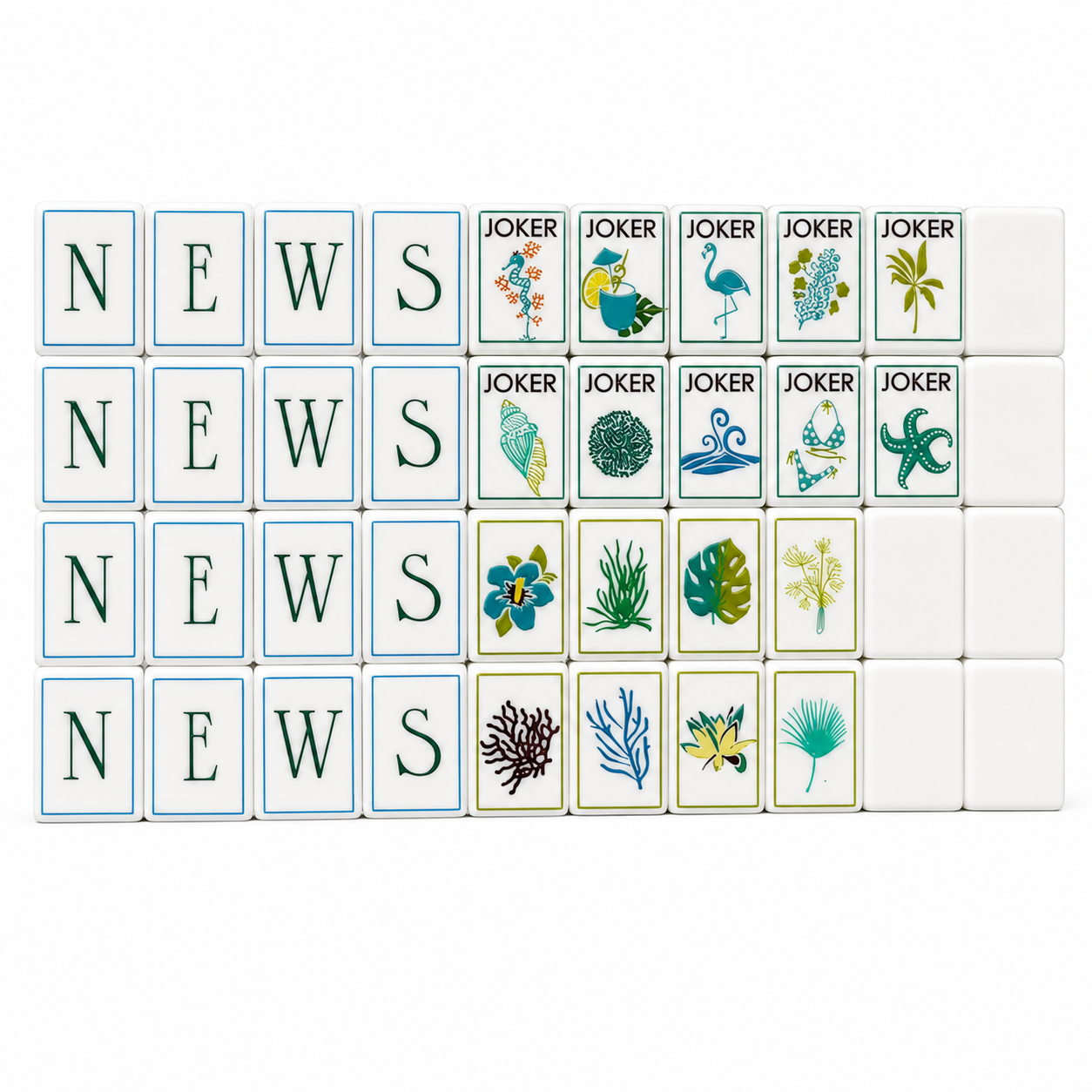 Sea Glass Green Mahjong Tiles product view 5