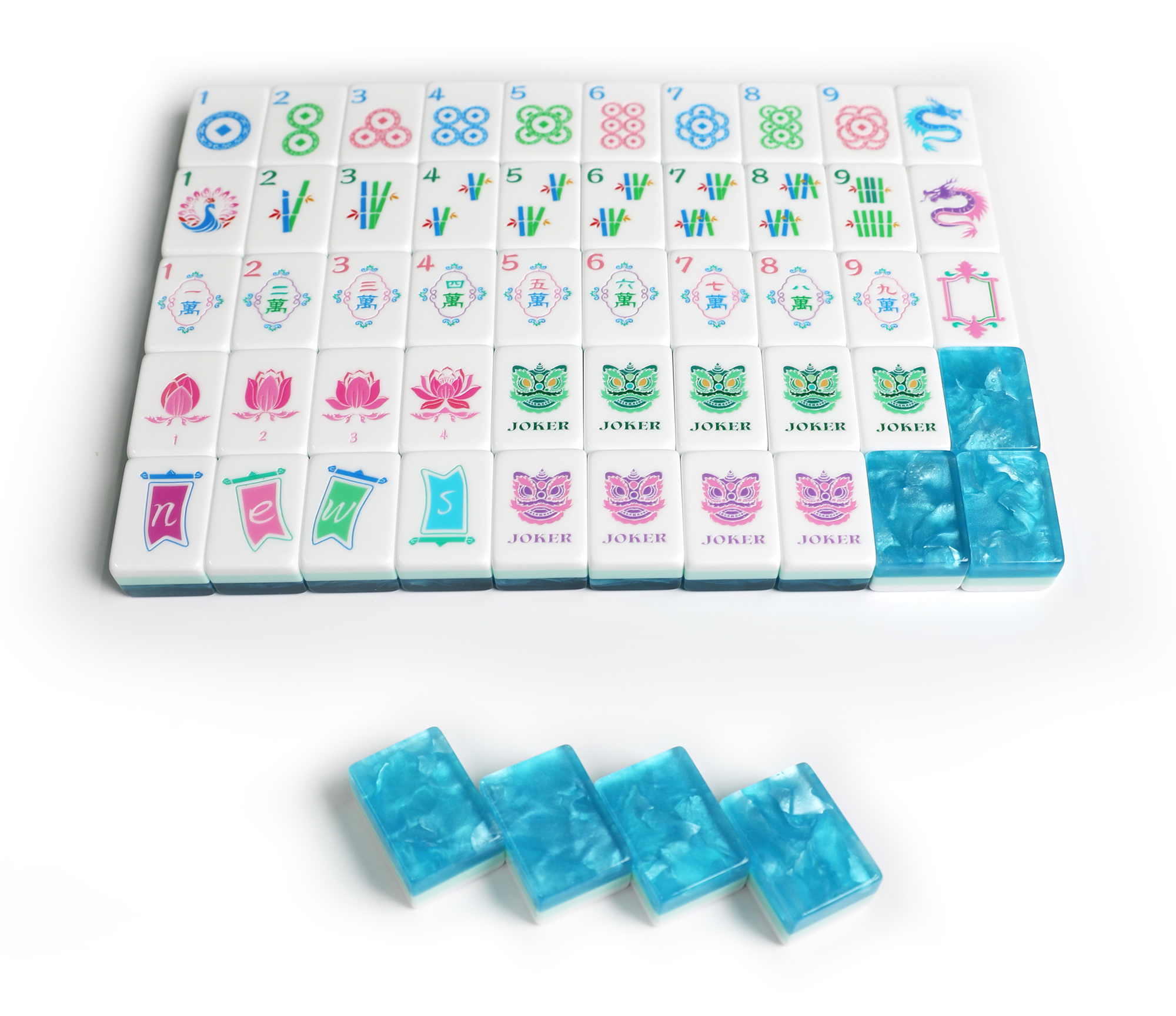 Azure Pearl Mahjong Tiles product view 7