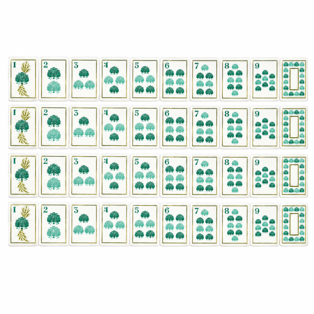 Sea Glass Green Mahjong Tiles product view 4