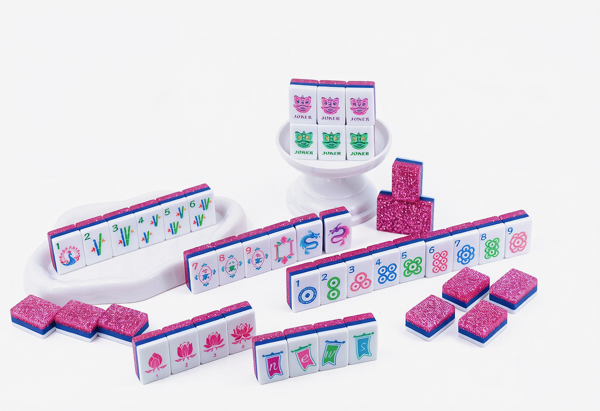 Pink Glitter Mahjong Tiles product view 7