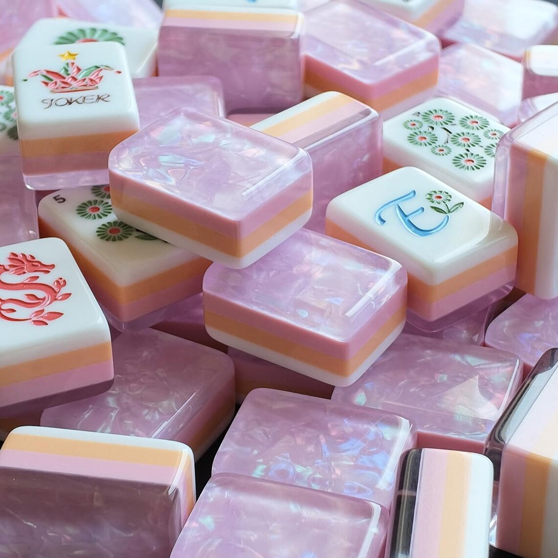 Purple Ice Flake Mahjong Tiles product view 2