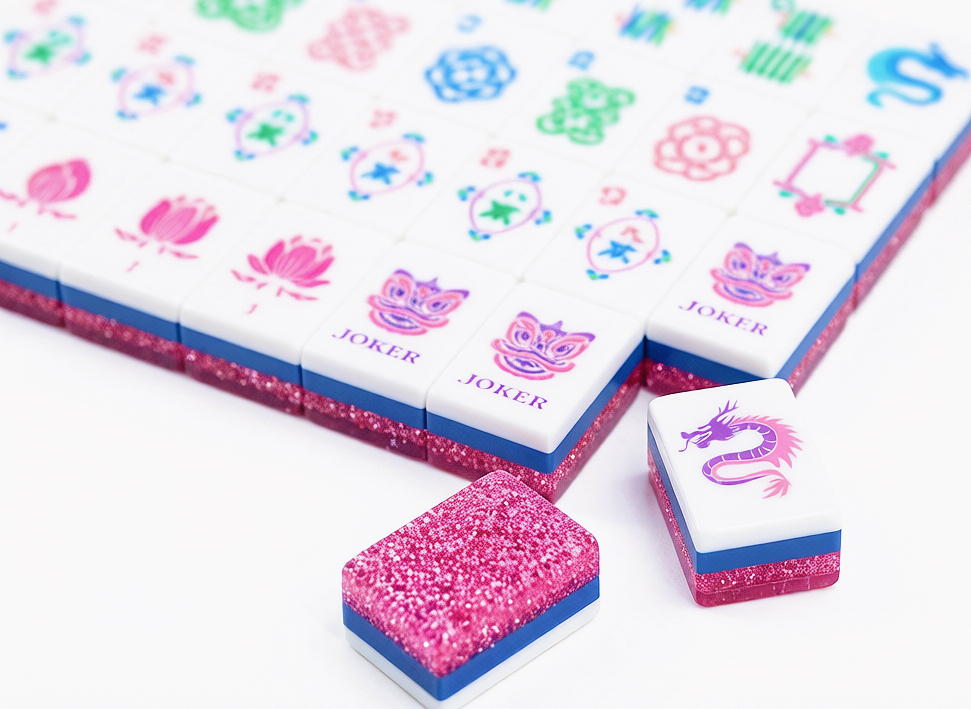 Pink Glitter Mahjong Tiles product view 2