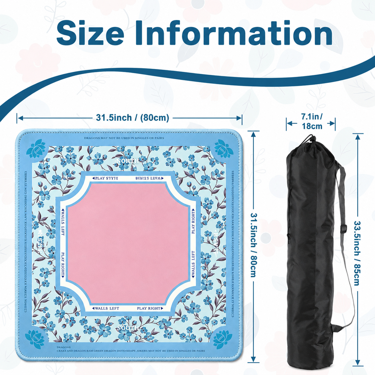 Blue Lotus Garden Mahjong Mat product view 2