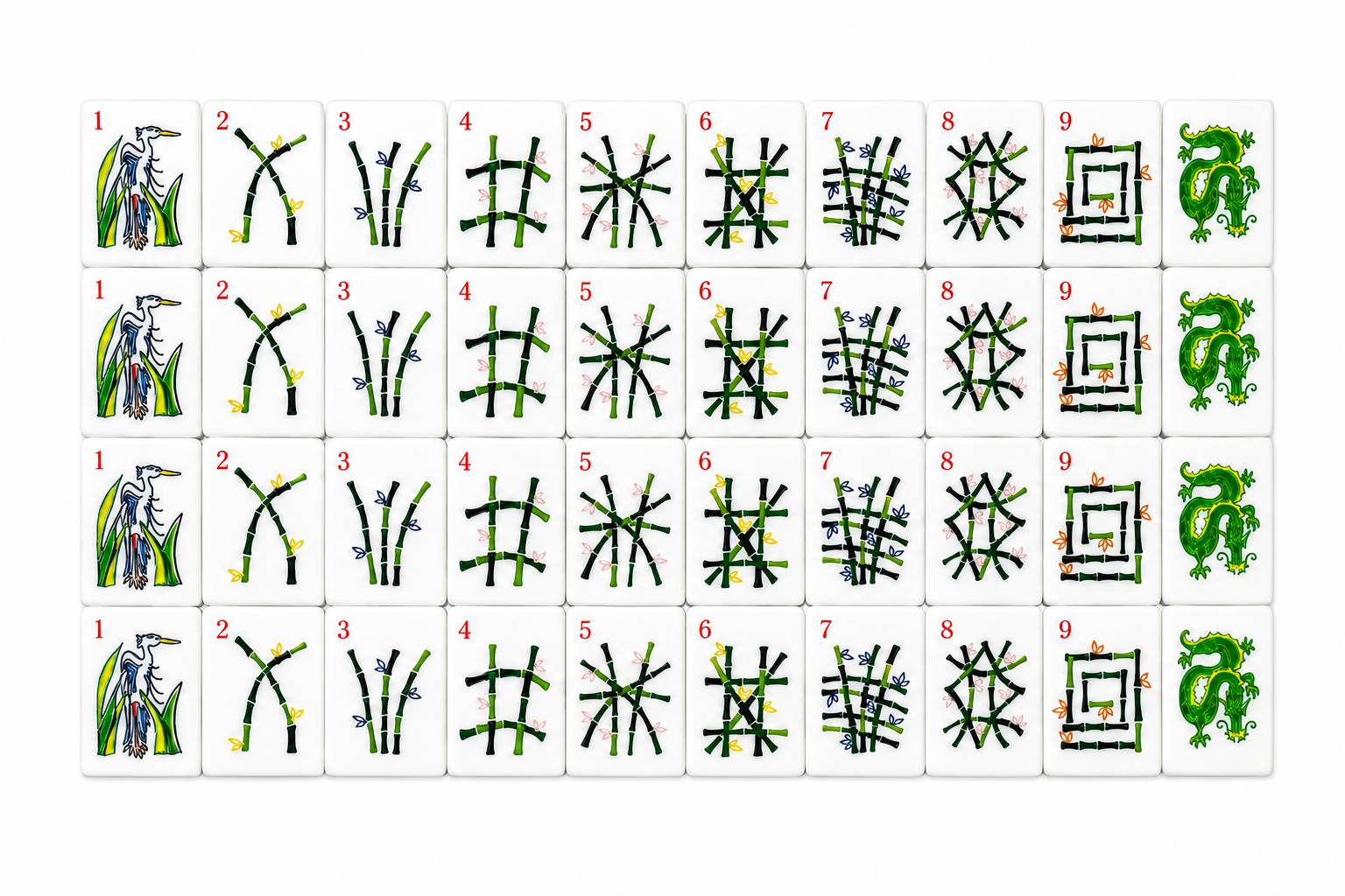 Chinoiserie Garden Mahjong Tiles product view 5