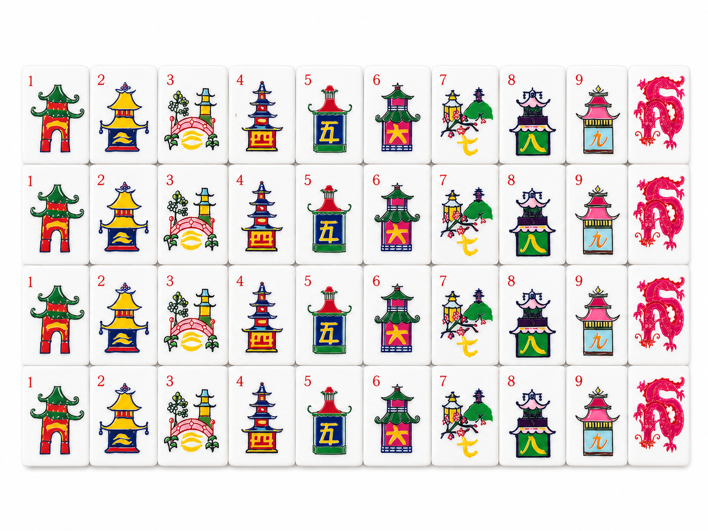 Chinoiserie Garden Mahjong Tiles product view 3