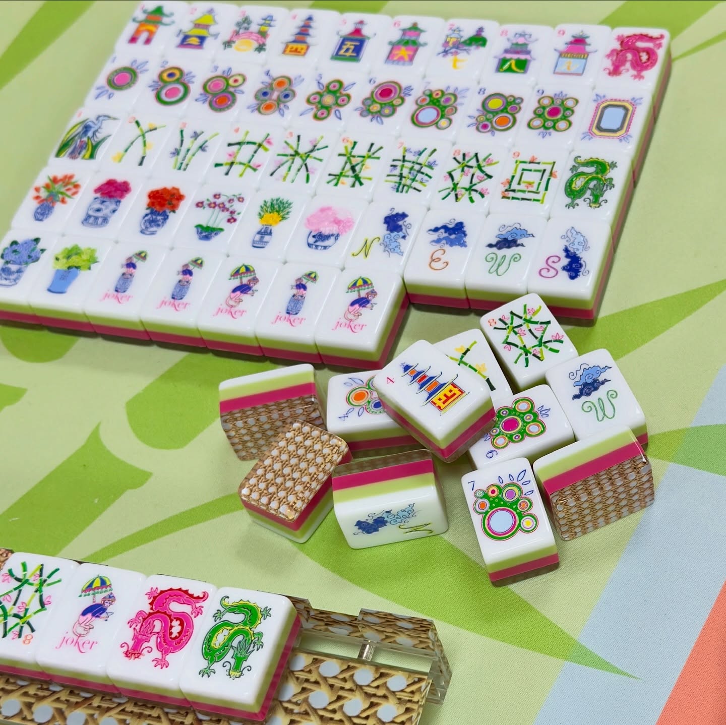 Chinoiserie Garden Mahjong Tiles product view 2