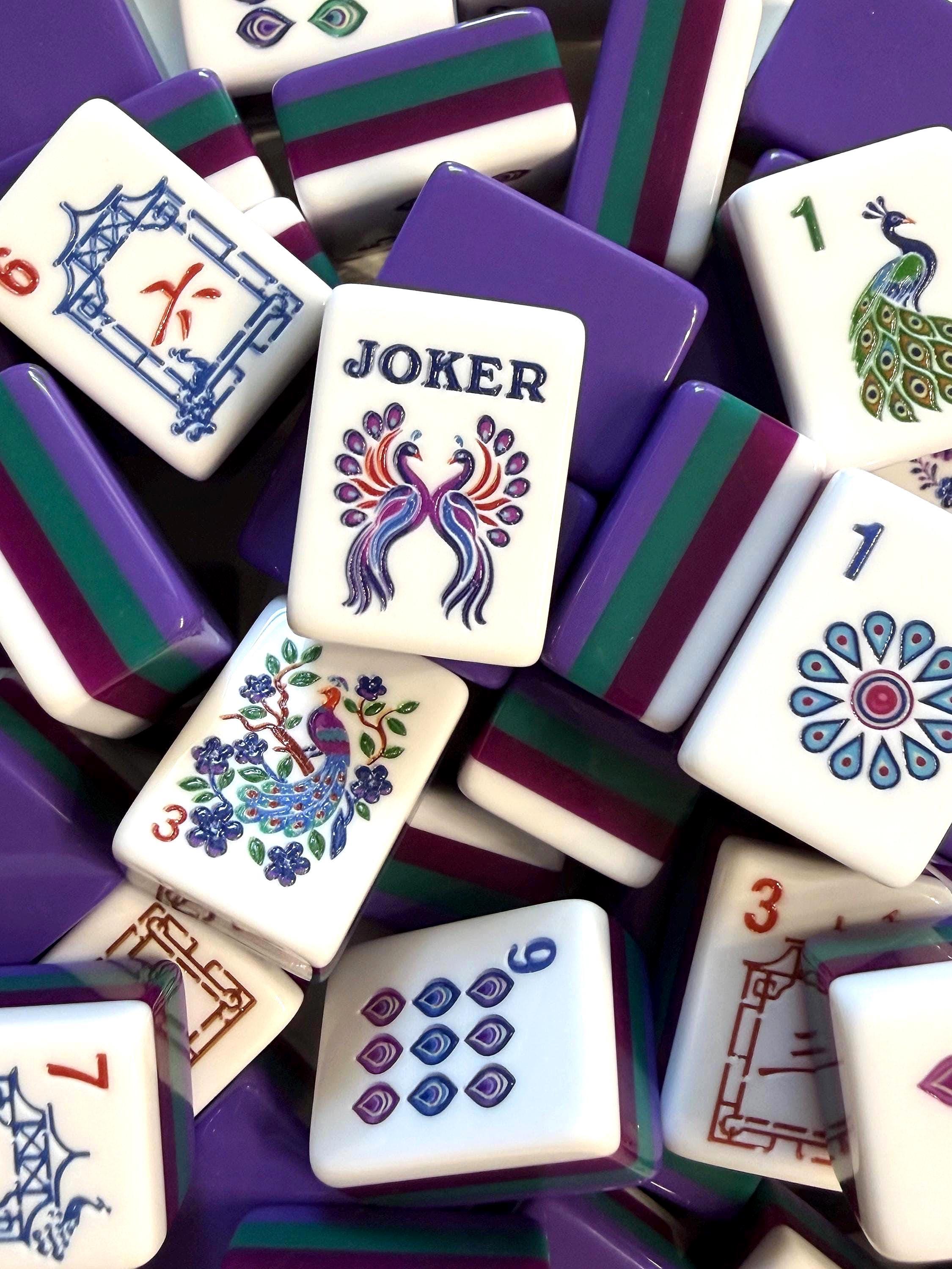 Peacock Royale Mahjong Tiles by Mahjong At Four