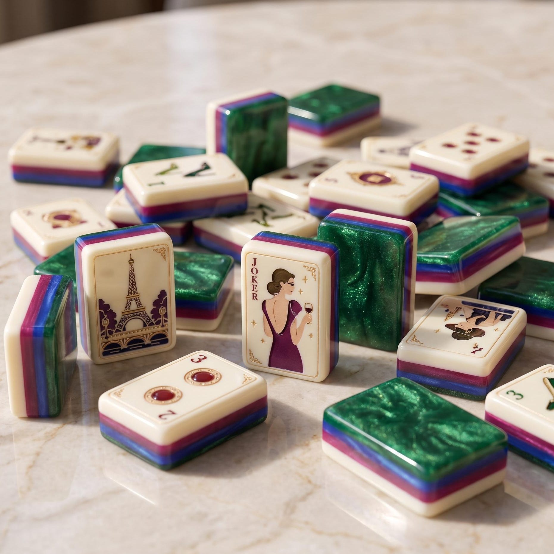 Parisian Reverie Mahjong Tiles product view 2
