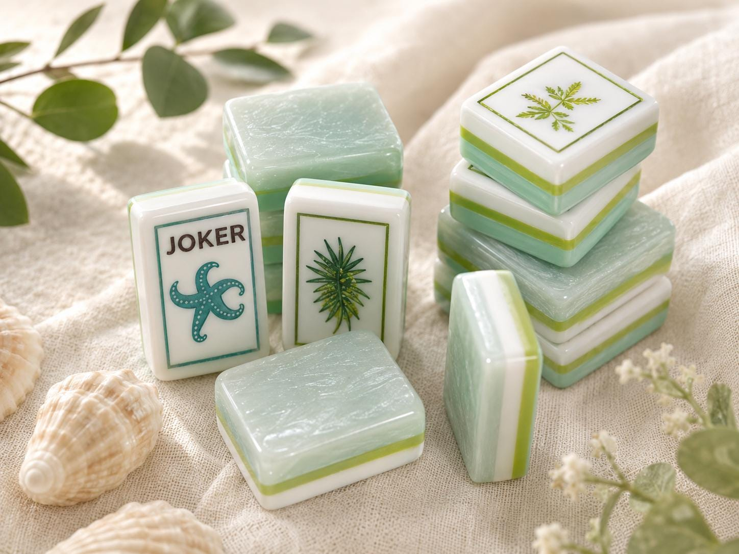 Sea Glass Green Mahjong Tiles product view 7