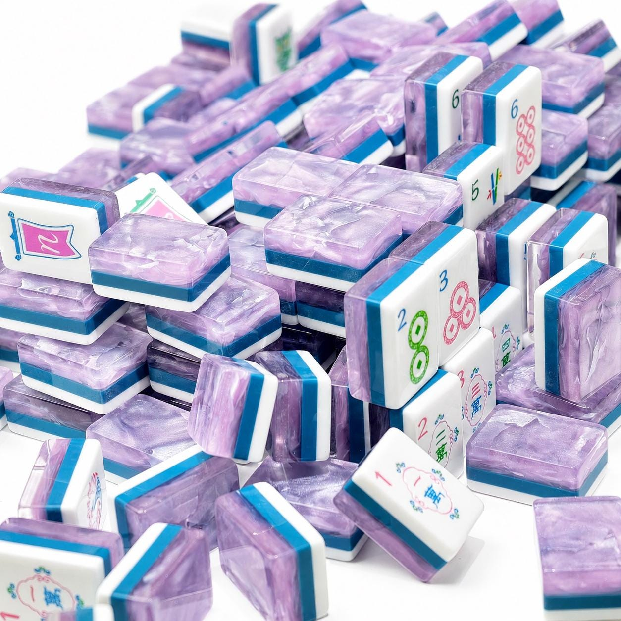 Lavender Dream Mahjong Tiles by Mahjong At Four