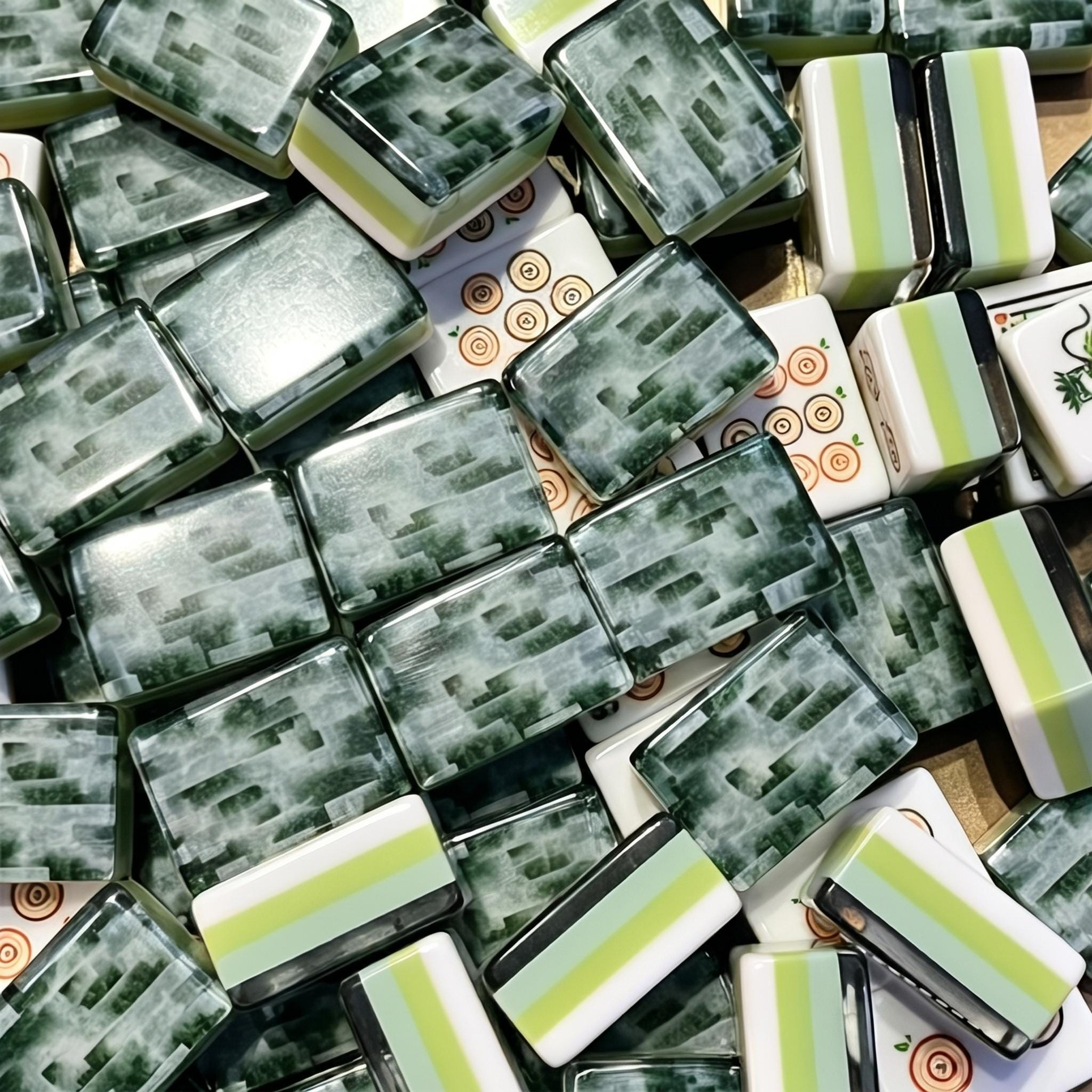 Ink Jade Bamboo Mahjong Tiles product view 7