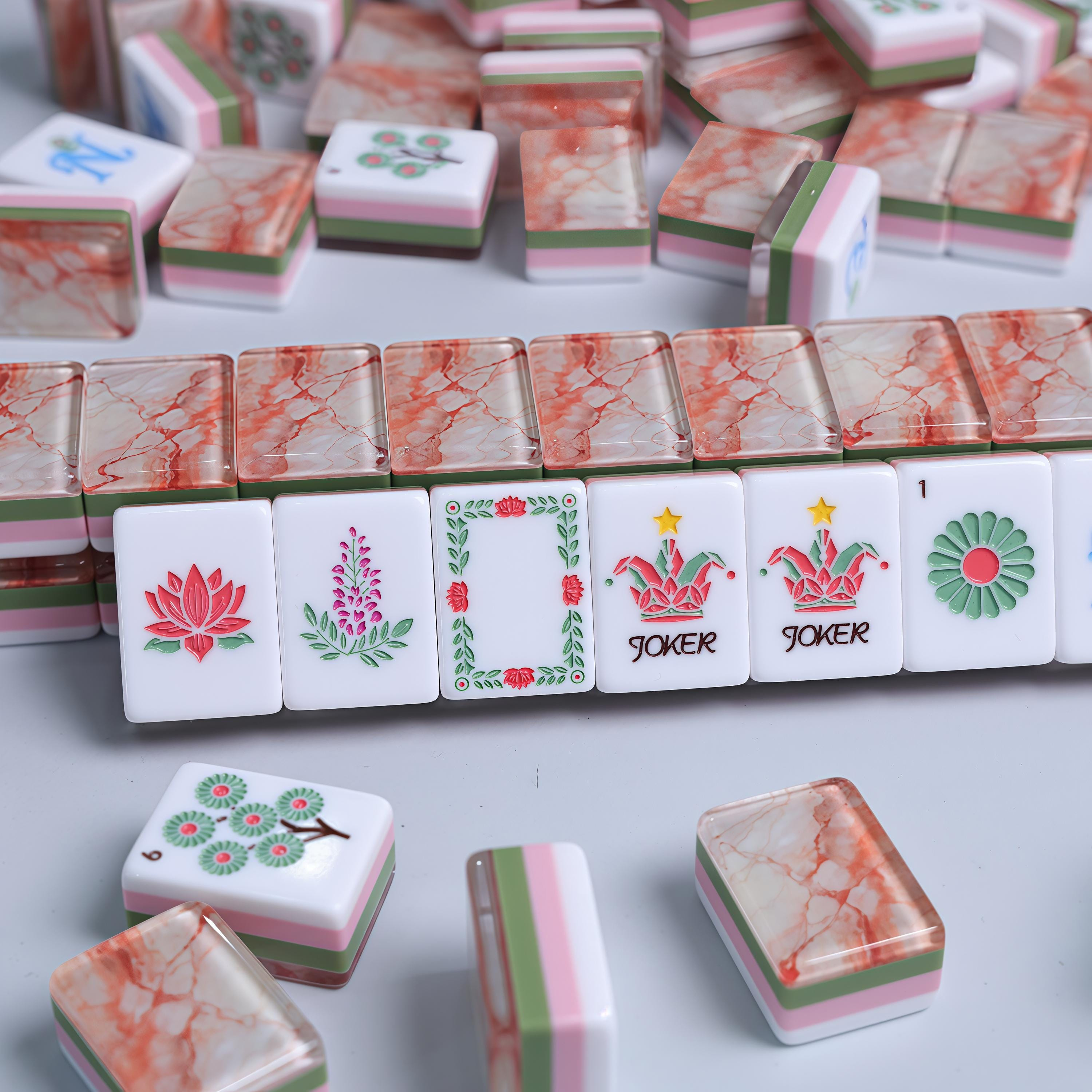 Coral Marble Mahjong Tiles product view 2