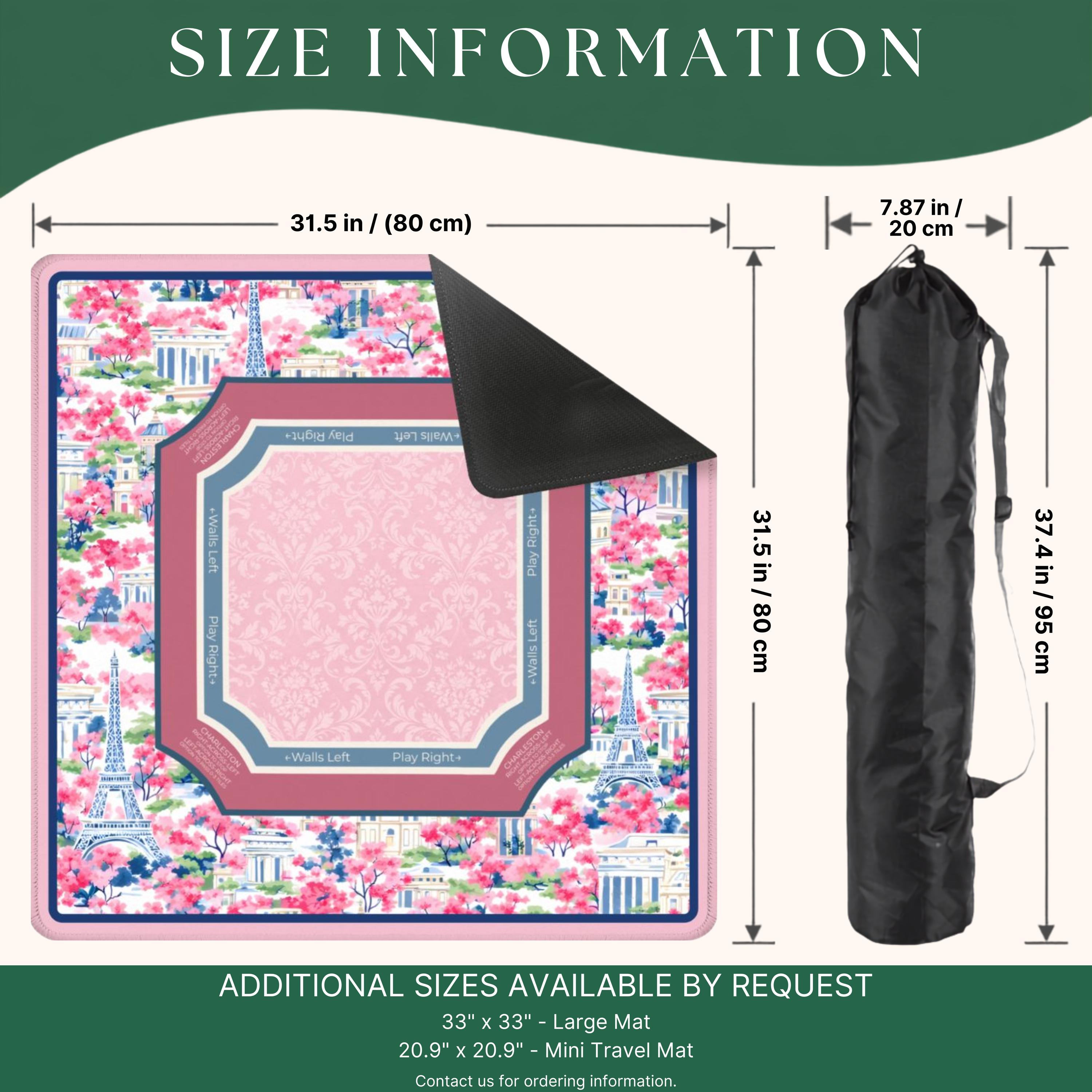 Chinoiserie Paris Mahjong Mat product view 2