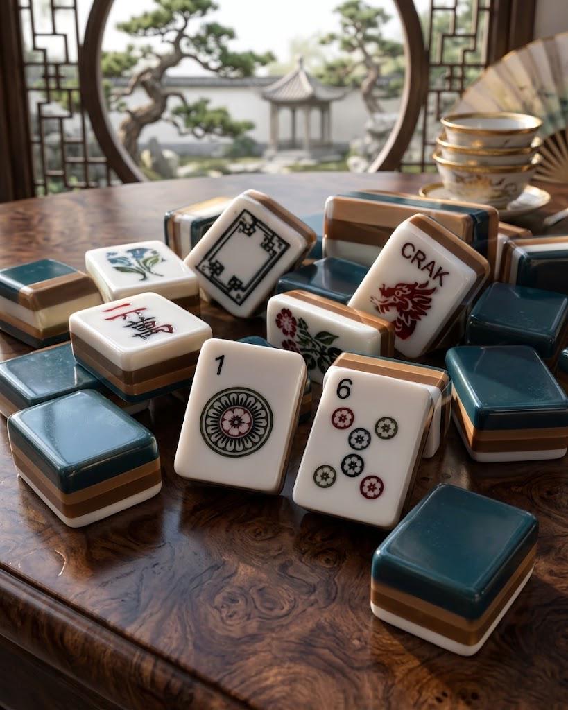 Teal Heritage Mahjong Tiles product view 4
