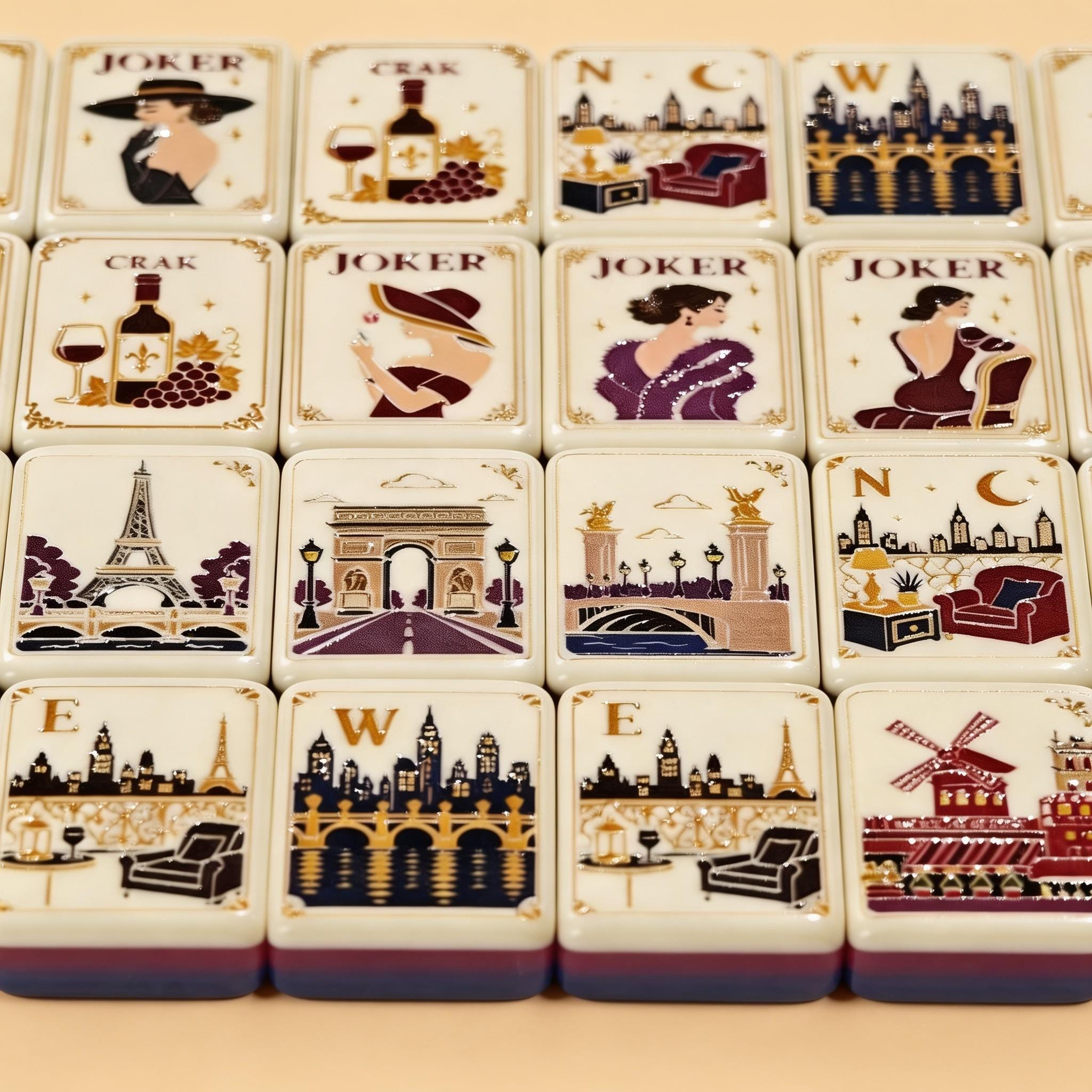 Parisian Reverie Mahjong Tiles product view 5