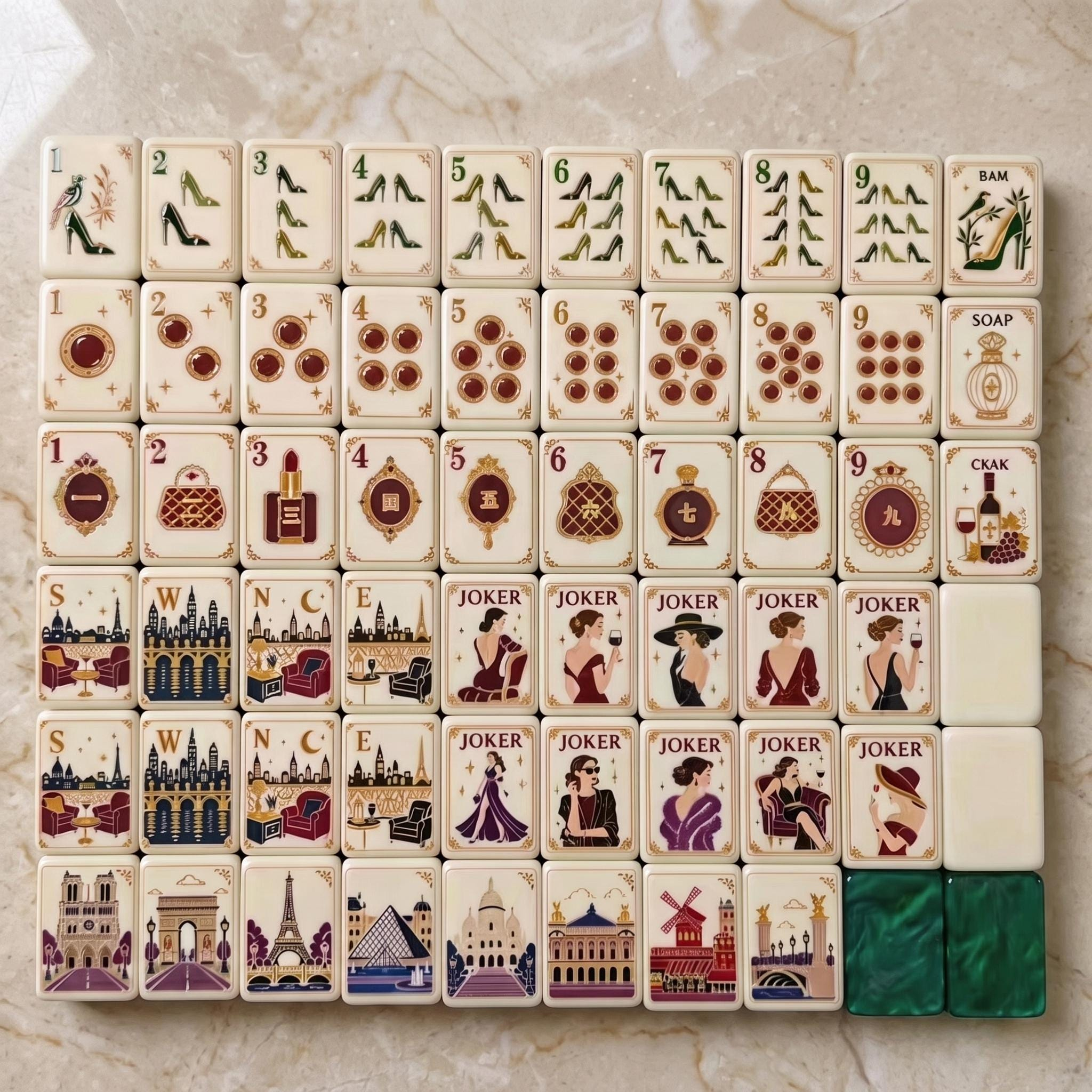 Parisian Reverie Mahjong Tiles product view 4