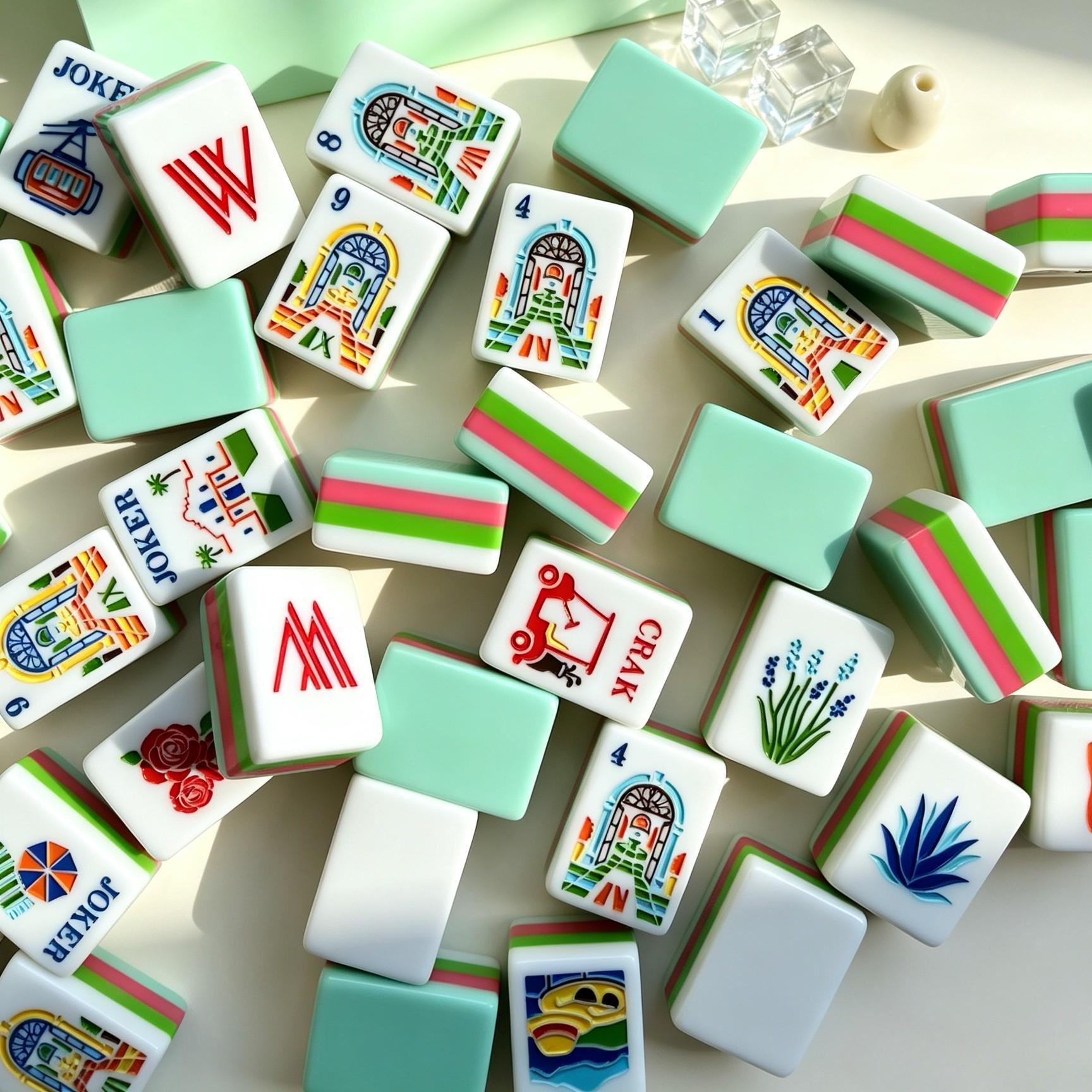 Palm Springs Seafoam Mahjong Tiles product view 4