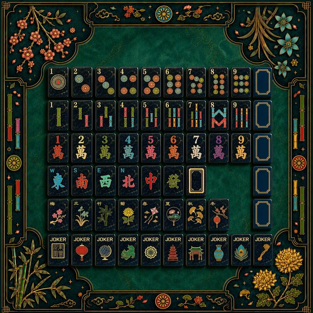 Midnight Dynasty American Mahjong Tiles product view 2