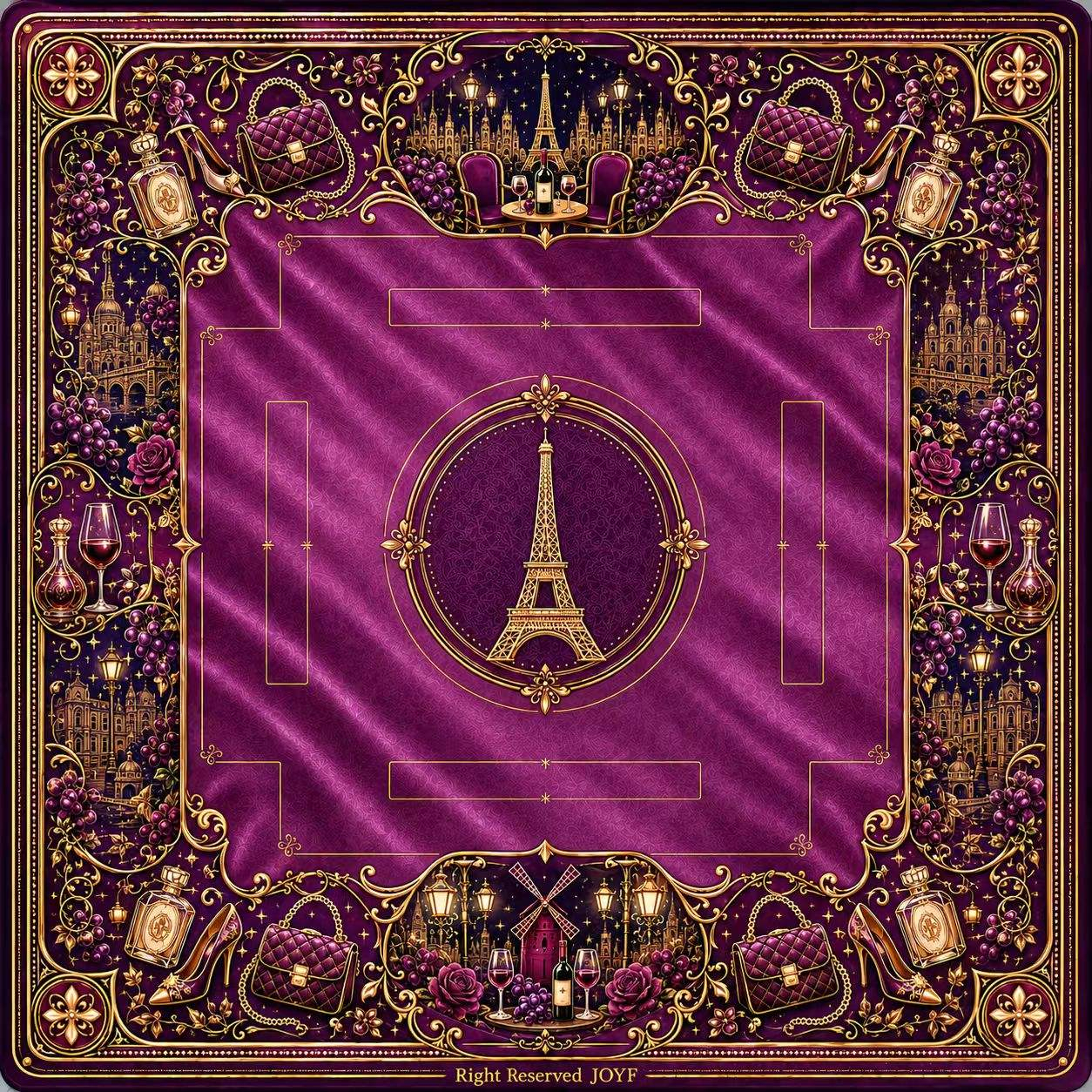 Paris Purple Mahjong Mat product image
