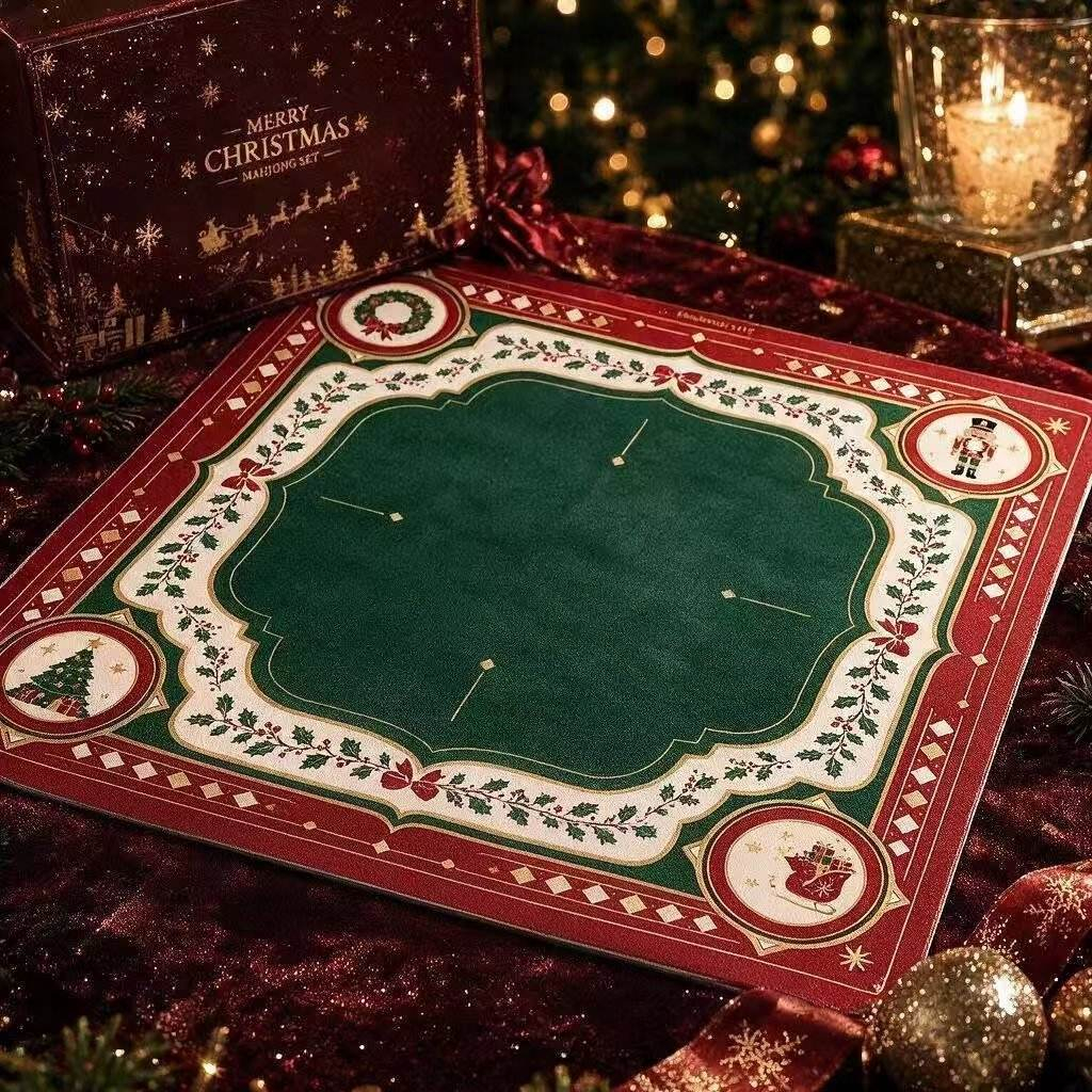 Green Christmas Glow Mahjong Tiles product image