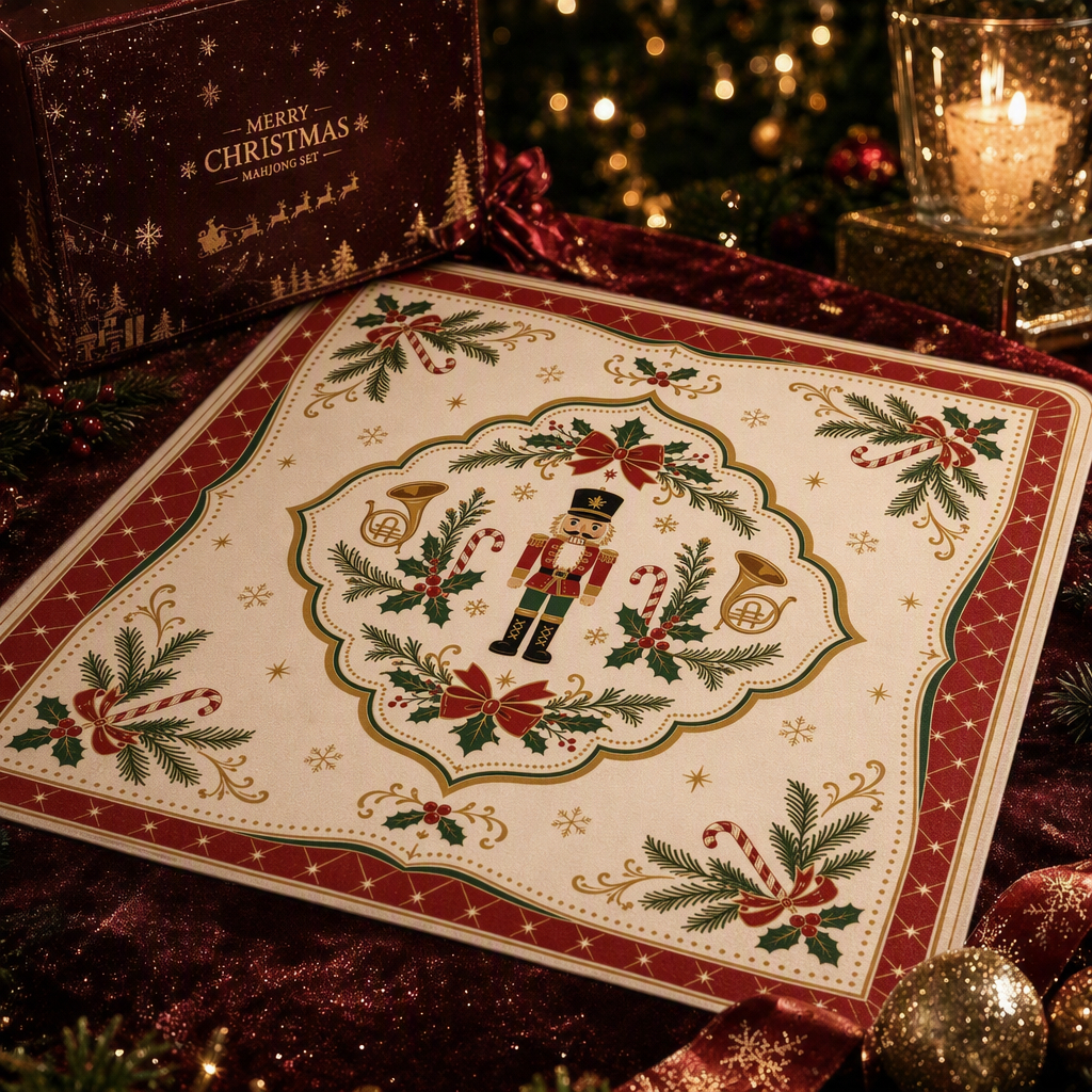 Red Christmas Glow Mahjong Tiles product image