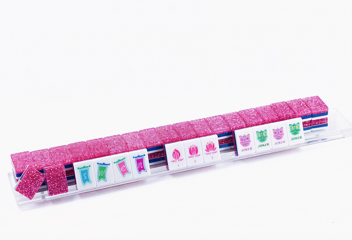 Pink Glitter Mahjong Tiles product view 8