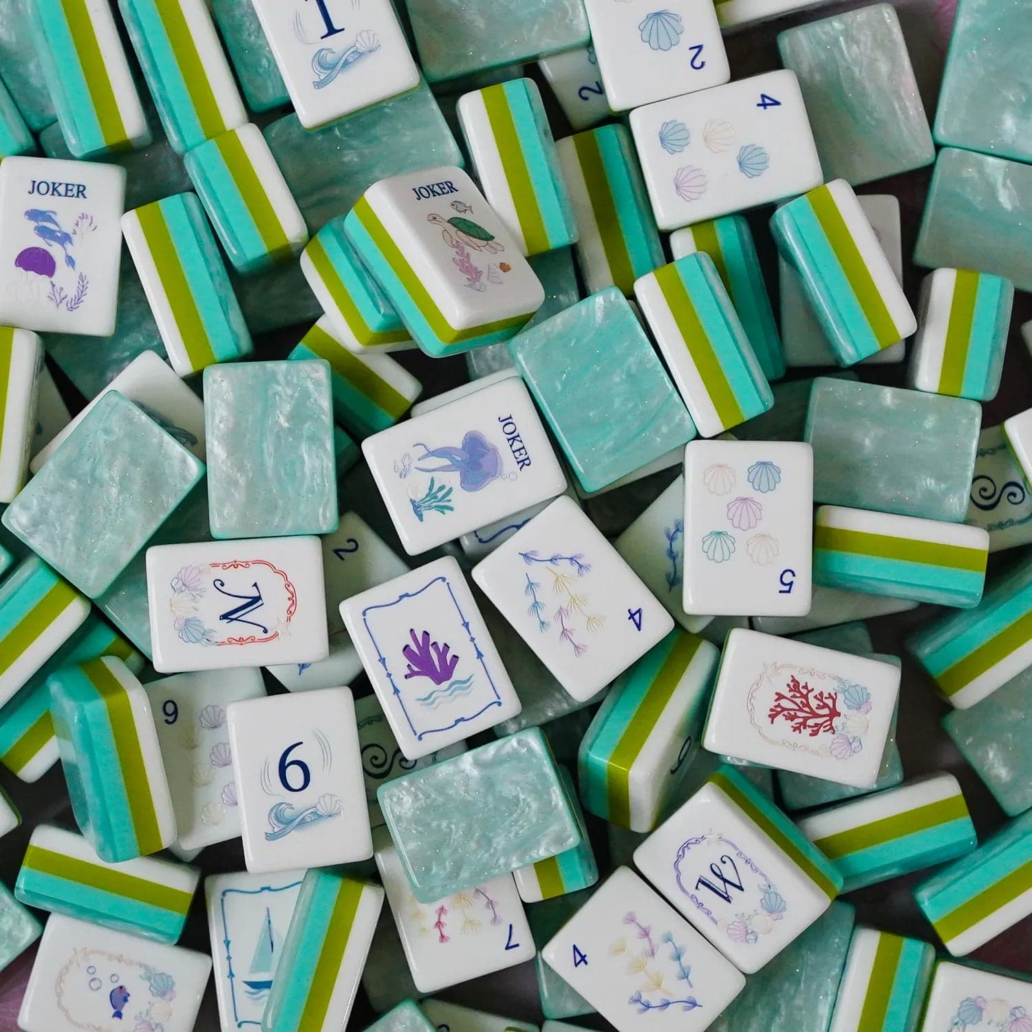 Ocean Breeze Mahjong Tiles by Mahjong At Four