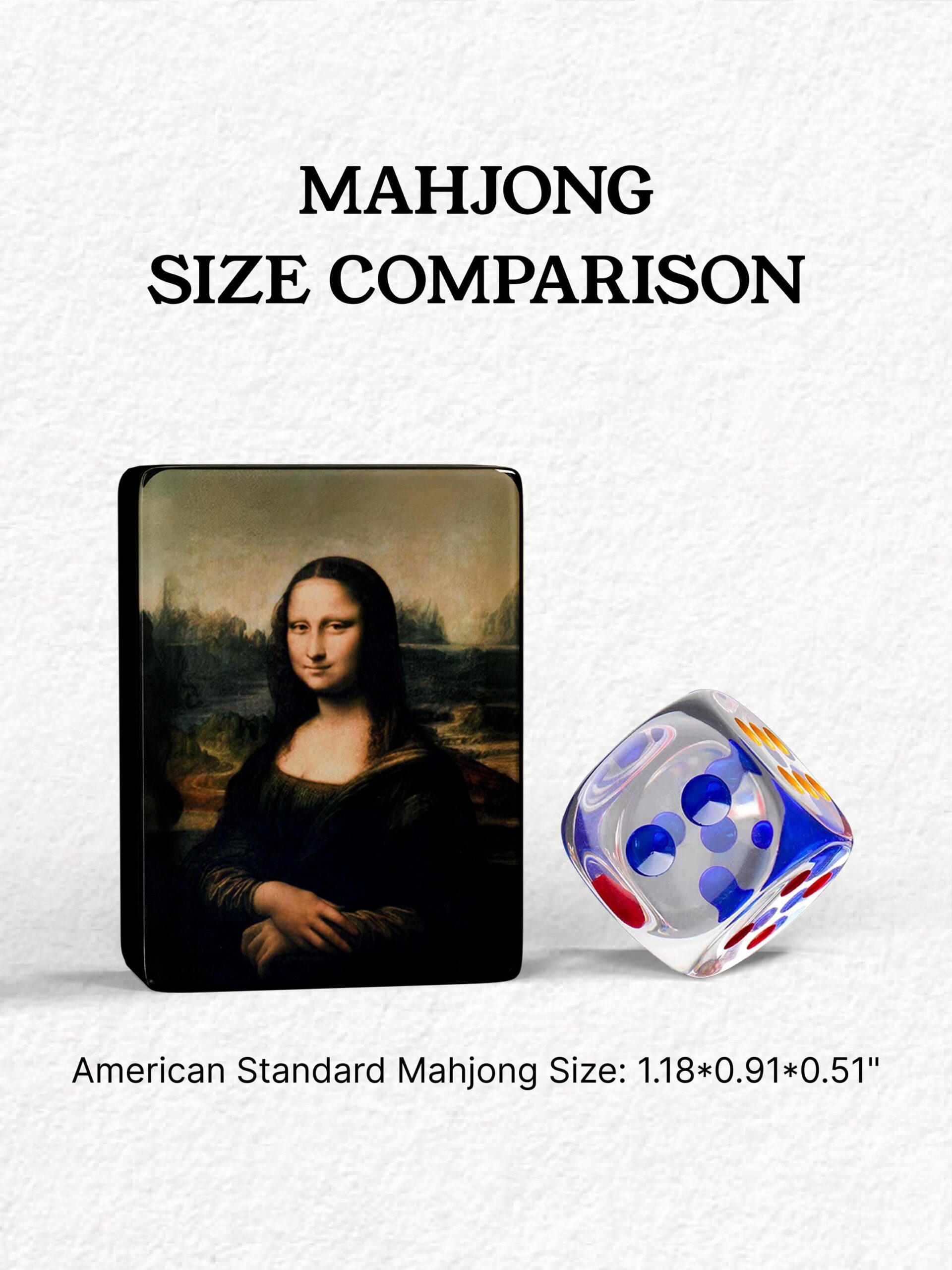 Mona Lisa Handcrafted Resin Mahjong Tiles product image
