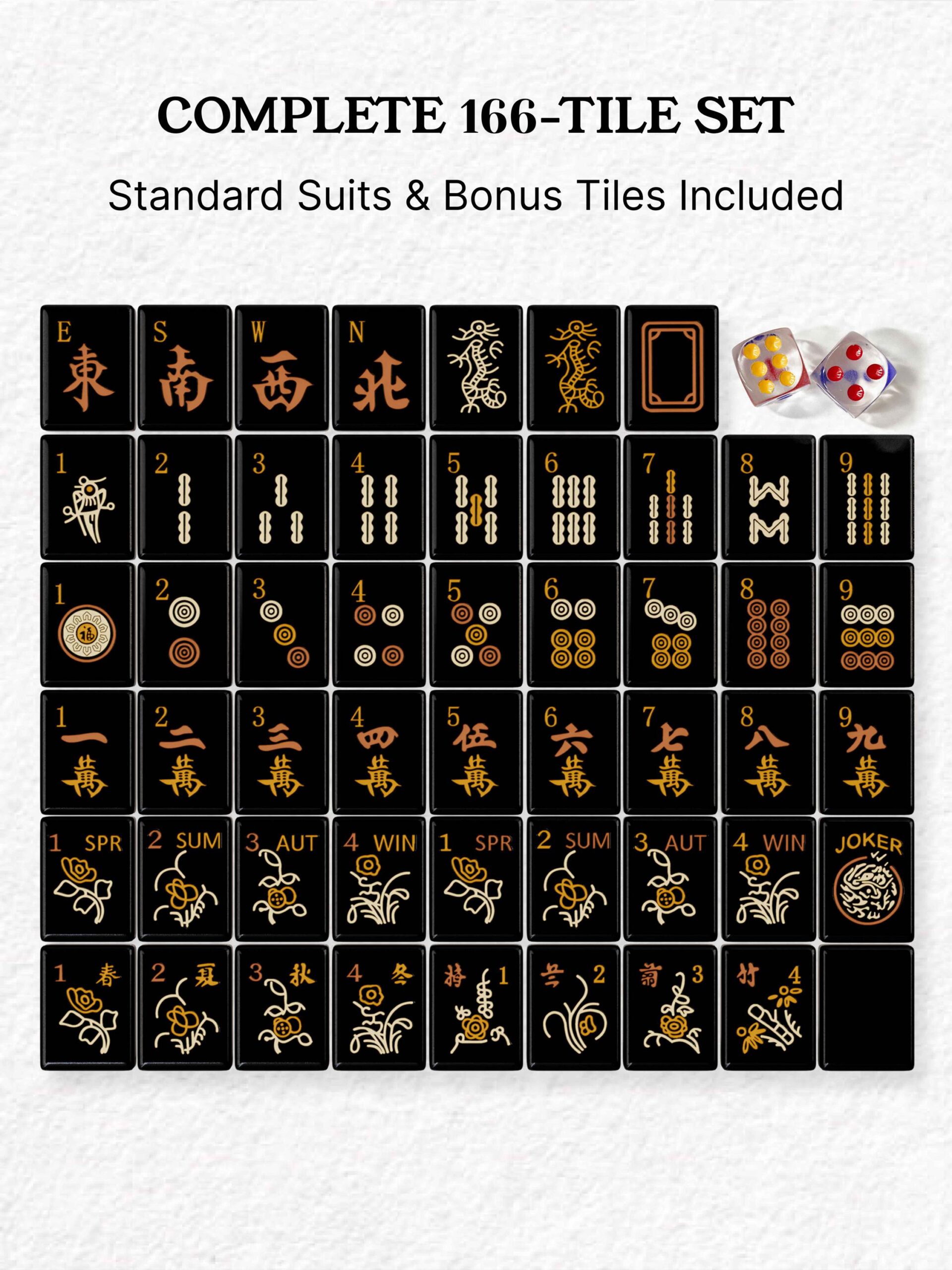 Mona Lisa Handcrafted Resin Mahjong Tiles product image