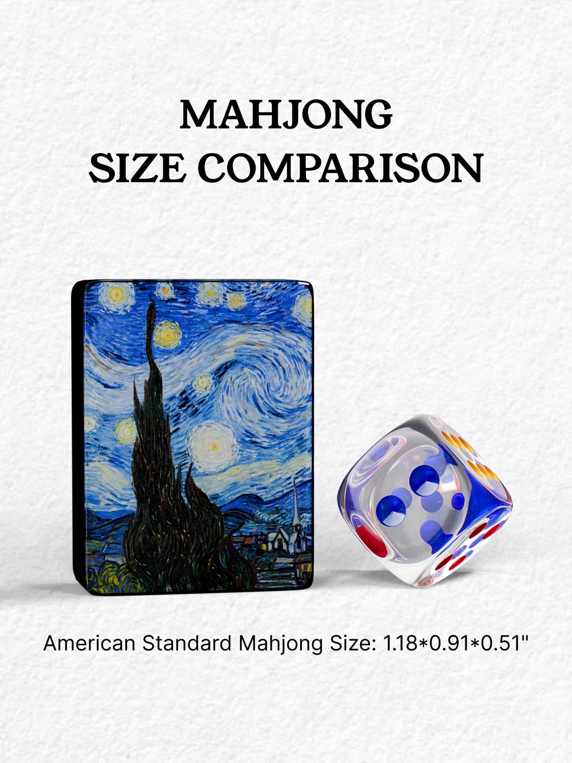 Starry Night Handcrafted Resin Mahjong Tiles product image