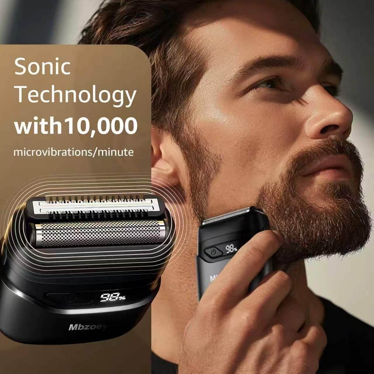 Electric Foil Shavers for Men: IPX7 Waterproof - Magnetic Cover Mini Razor for Travel - Face Shaver with LED Display & USB-C Fast Charge - Micro-Comb Technology & Precision Blades