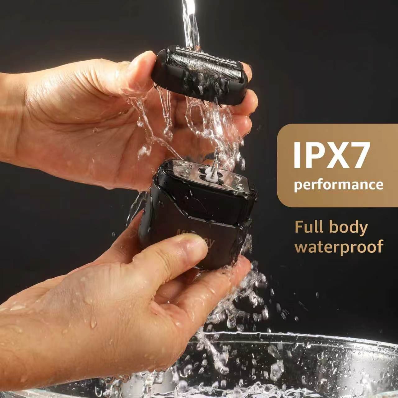 Electric Foil Shavers for Men: IPX7 Waterproof - Magnetic Cover Mini Razor for Travel - Face Shaver with LED Display & USB-C Fast Charge - Micro-Comb Technology & Precision Blades