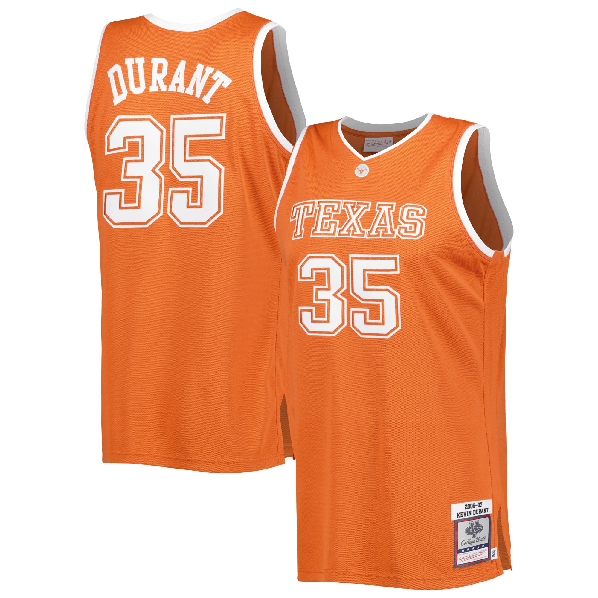 Kevin Durant Texas Longhorns 2006/07 Throwback Jersey - Burnt Orange-ProSportsKit