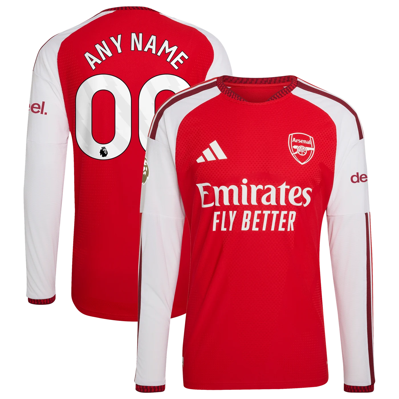 Arsenal 2026/27 Home Custom Long Sleeve Jersey - Red-ProSportsKit