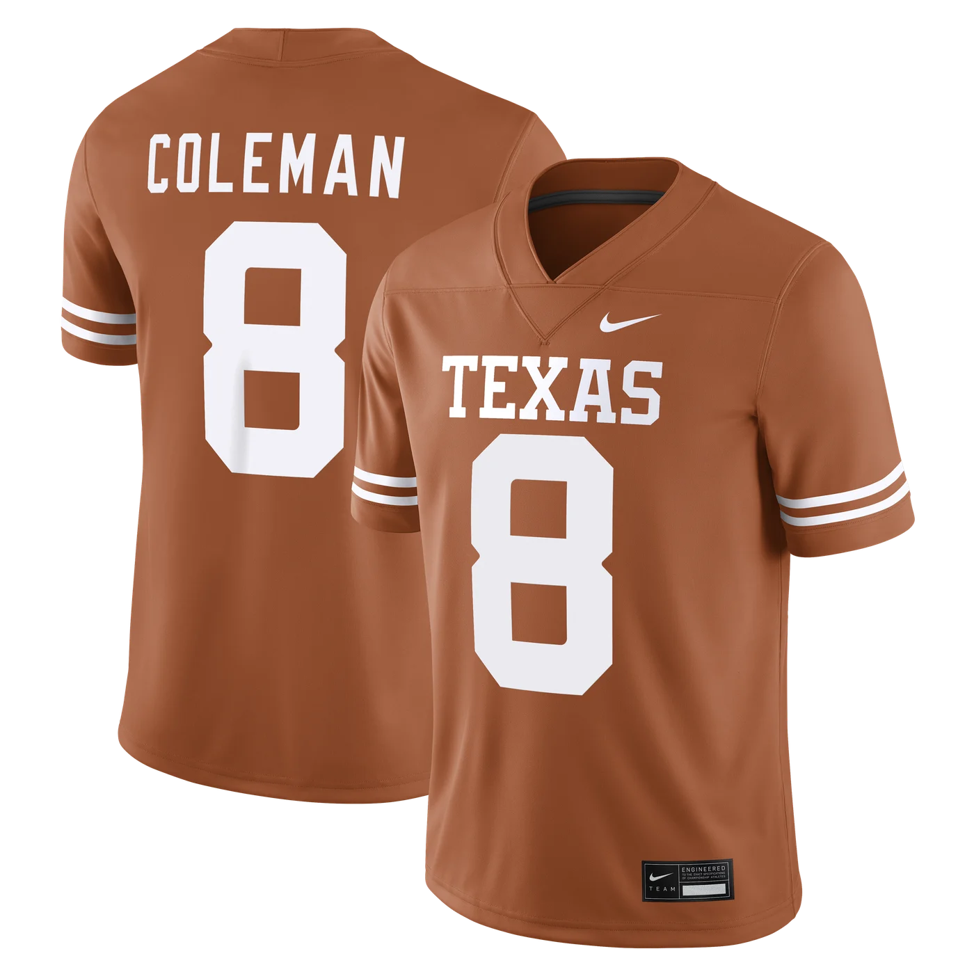 Cam Coleman Texas Longhorns Game Football Jersey - Texas Orange-ProSportsKit