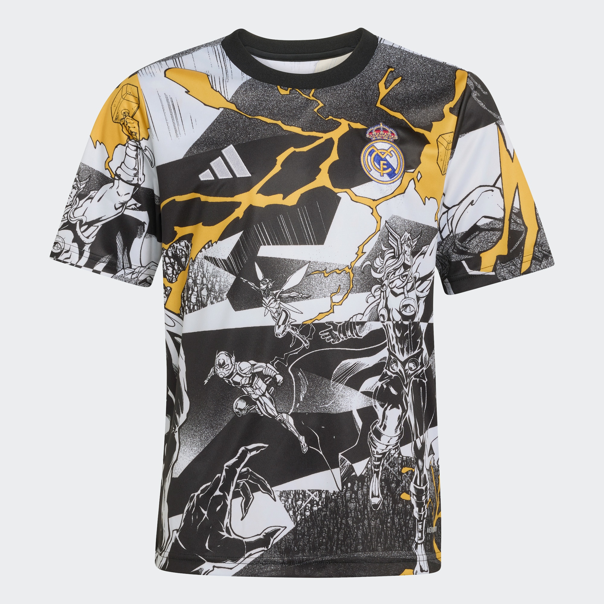 Real Madrid x Marvel Youth AEROREADY 2025/26 Pre-Match Top - White-ProSportsKit