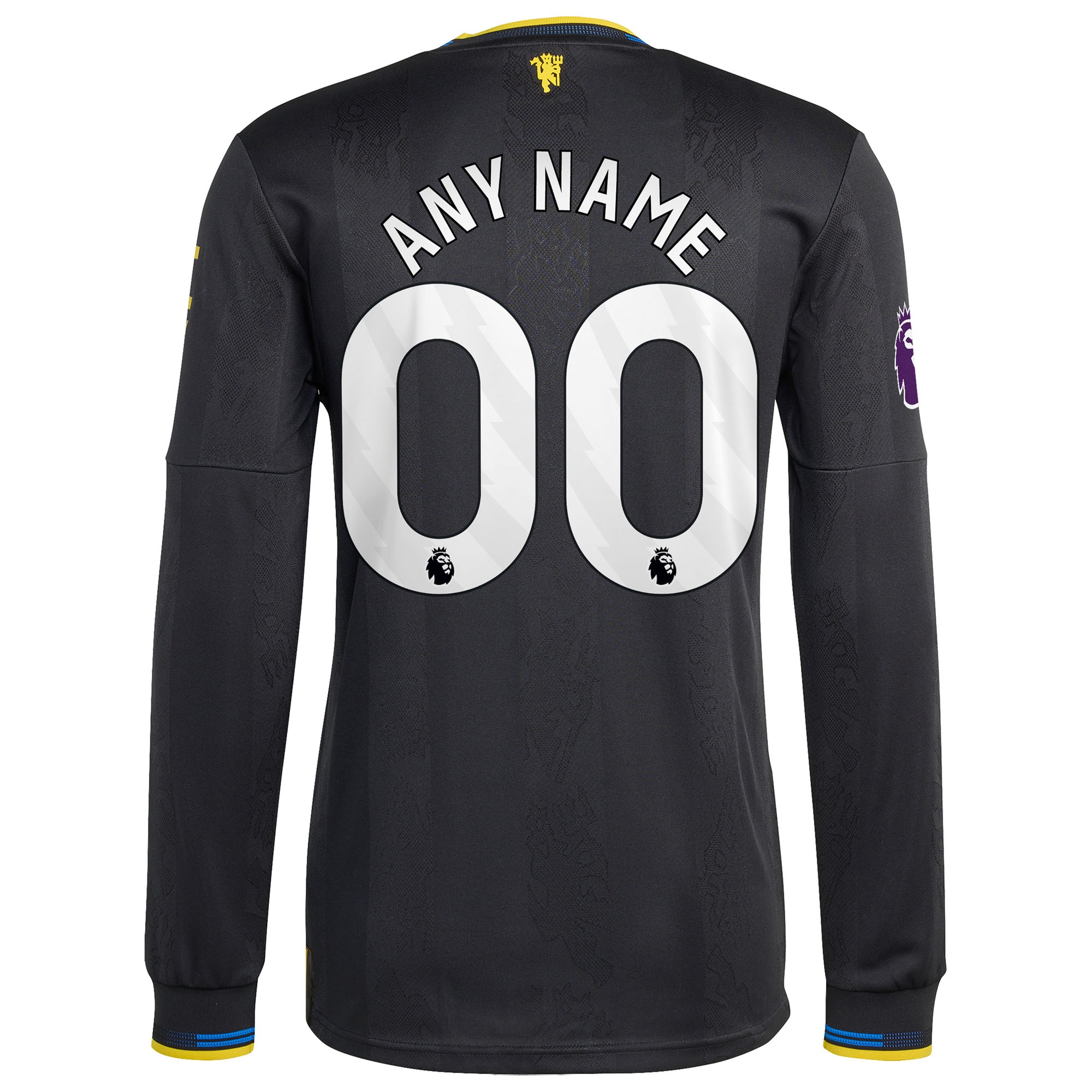 Manchester United 2025/26 Third Long Sleeve Custom Jersey - Black-ProSportsKit