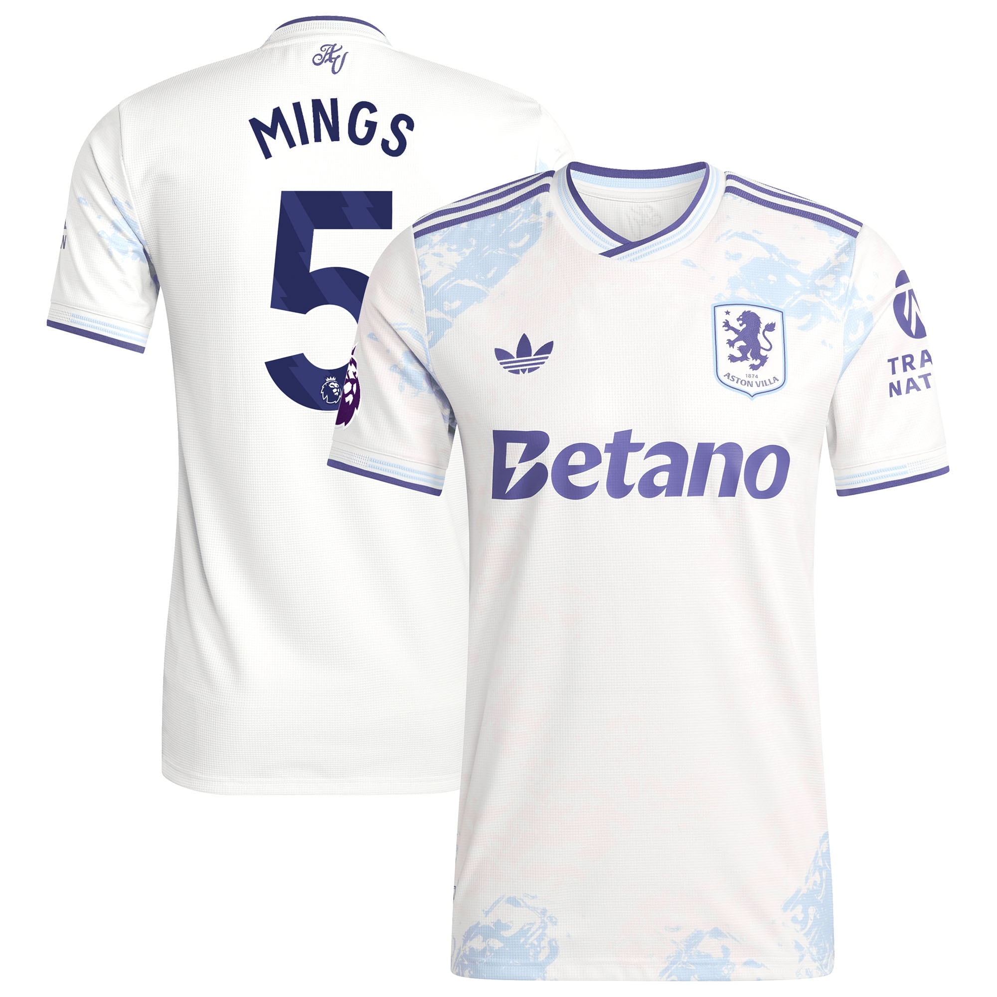 Tyrone Mings Aston Villa 2025/26 Third Player Jersey - White-ProSportsKit