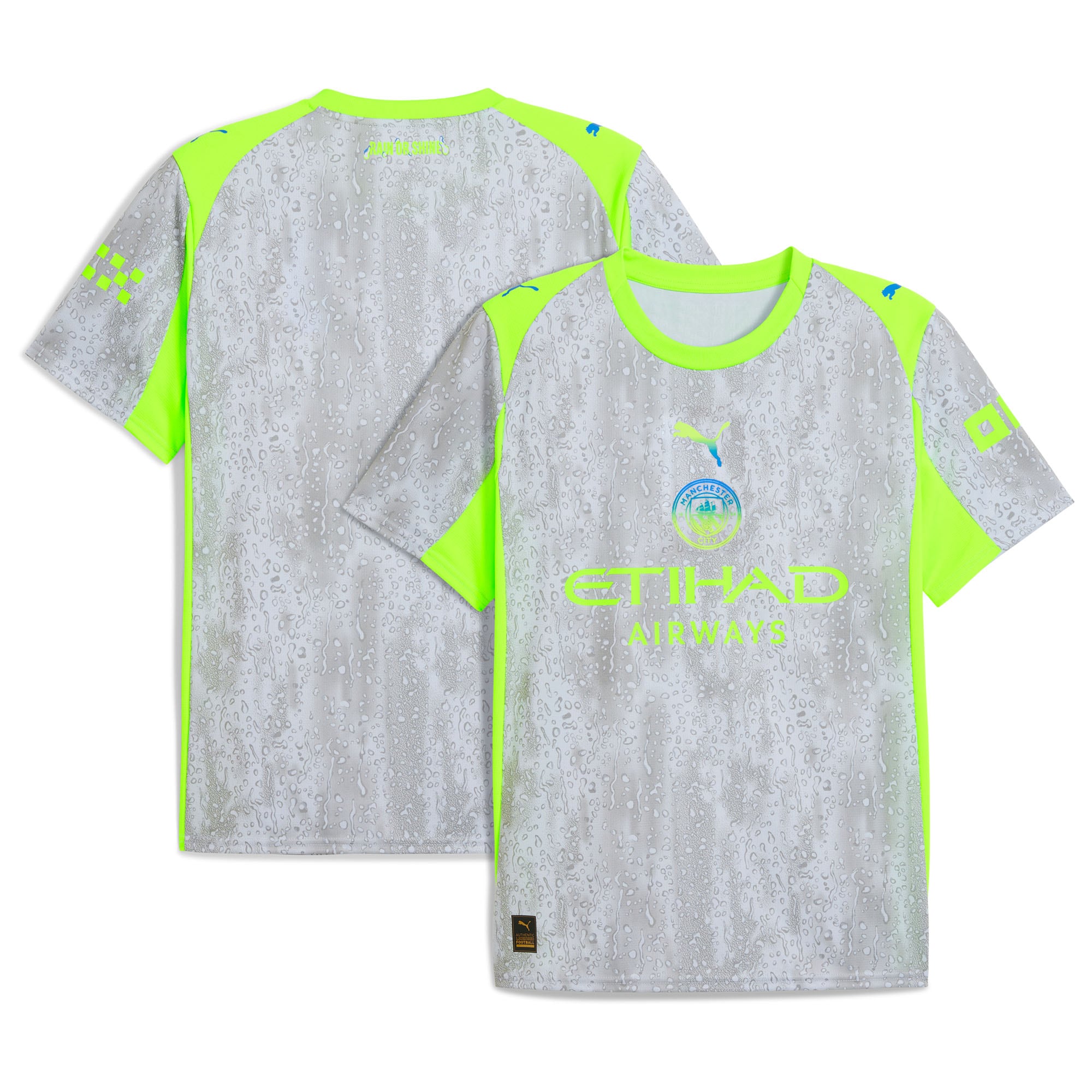 Manchester City 2025/26 Third Replica Jersey - Gray/Neon Green-ProSportsKit