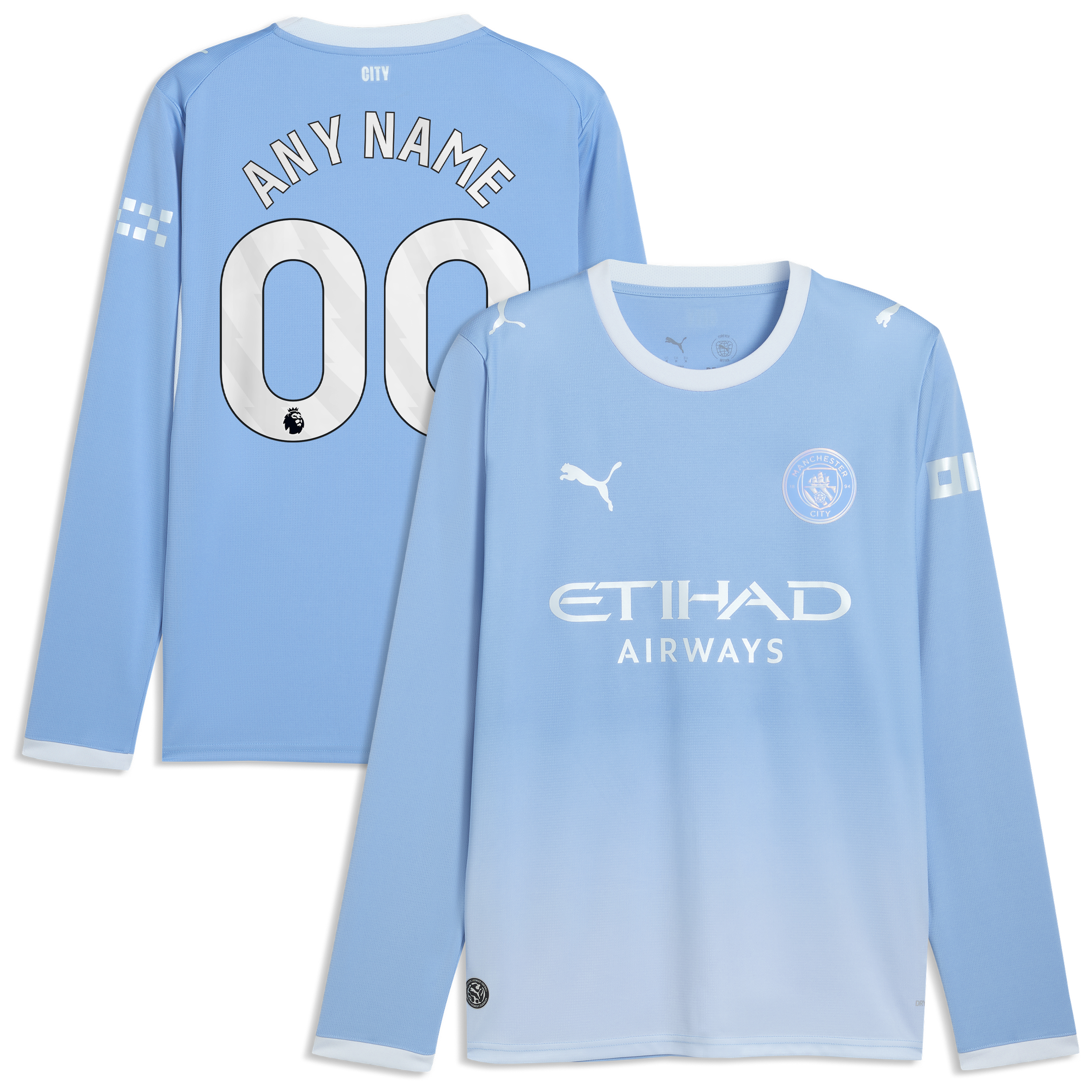 Manchester City 2026/27 Home Replica Long Sleeve Custom Jersey - Light Blue-ProSportsKit