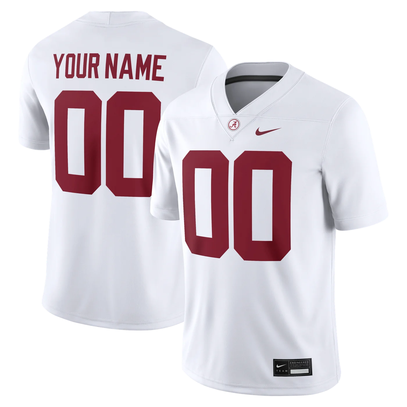 Alabama Crimson Tide Custom Game Jersey - White-ProSportsKit